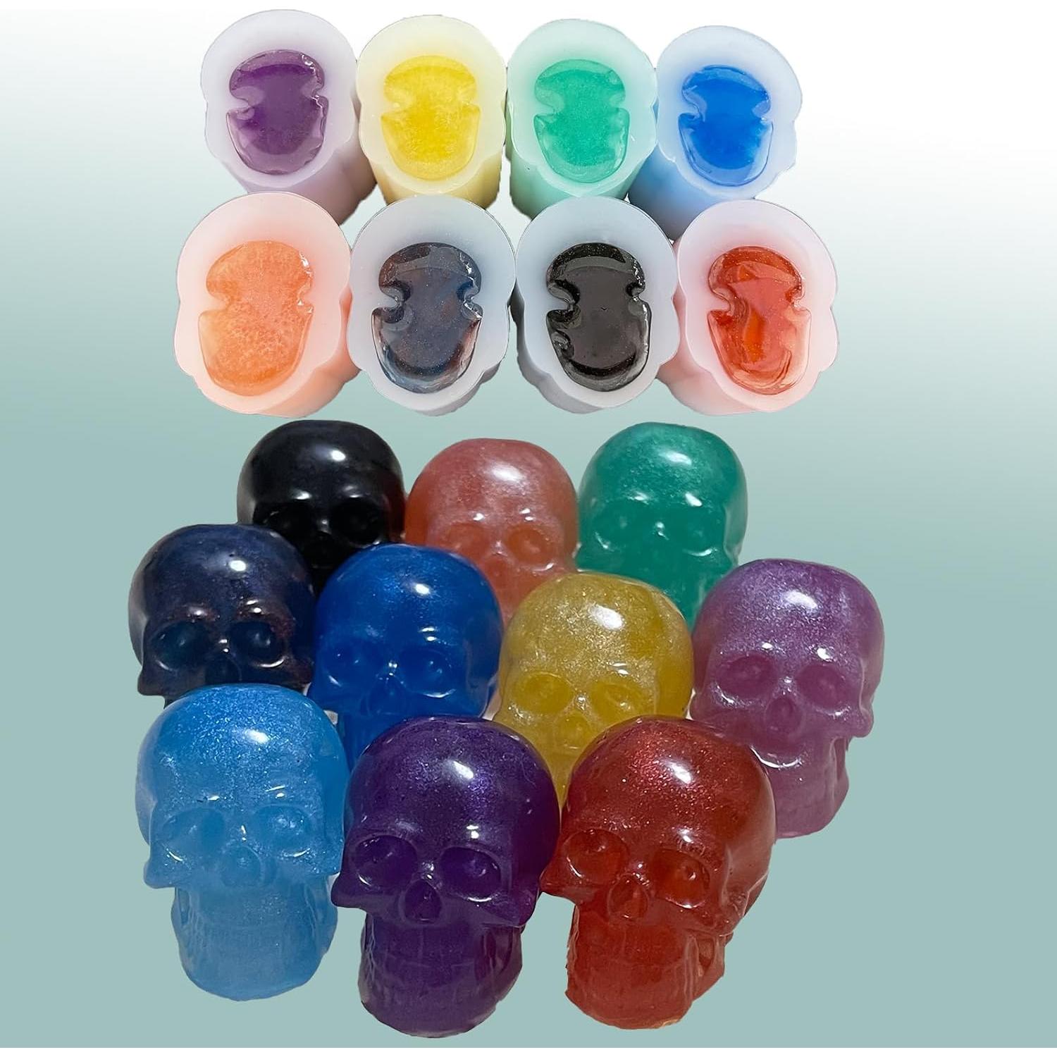 8 Moldes de Silicona Calavera Halloween YRIHJIXQ para Resina