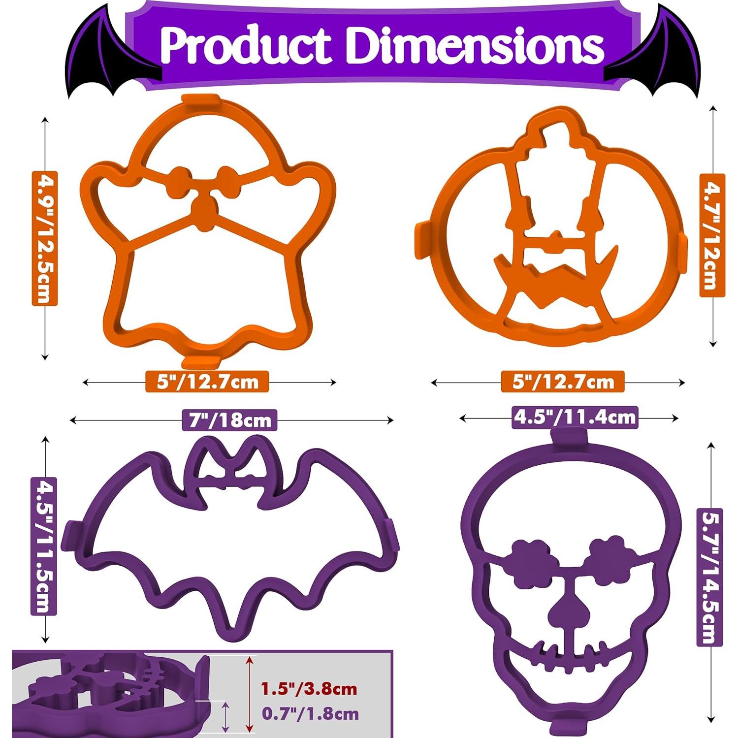 Moldes de Silicona Kamehame para Pancakes Halloween - 4 Piezas