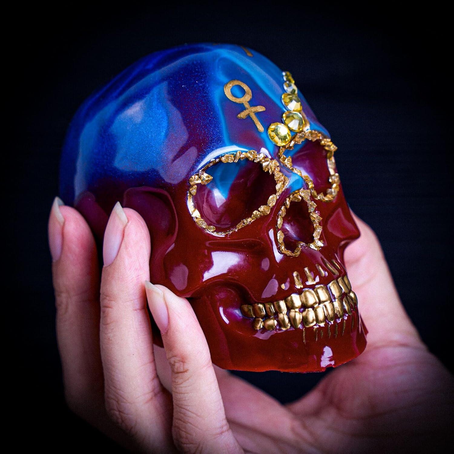 Juego de Moldes de Velas 3D Dacies - 5 Piezas Calavera y Calabaza