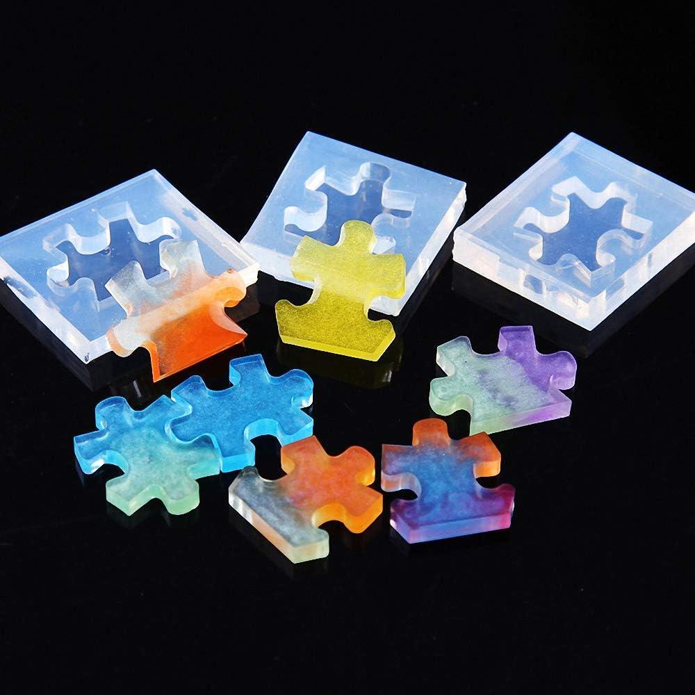 Moldes de Silicona para Joyería Fewo - 4 Piezas Rompecabezas