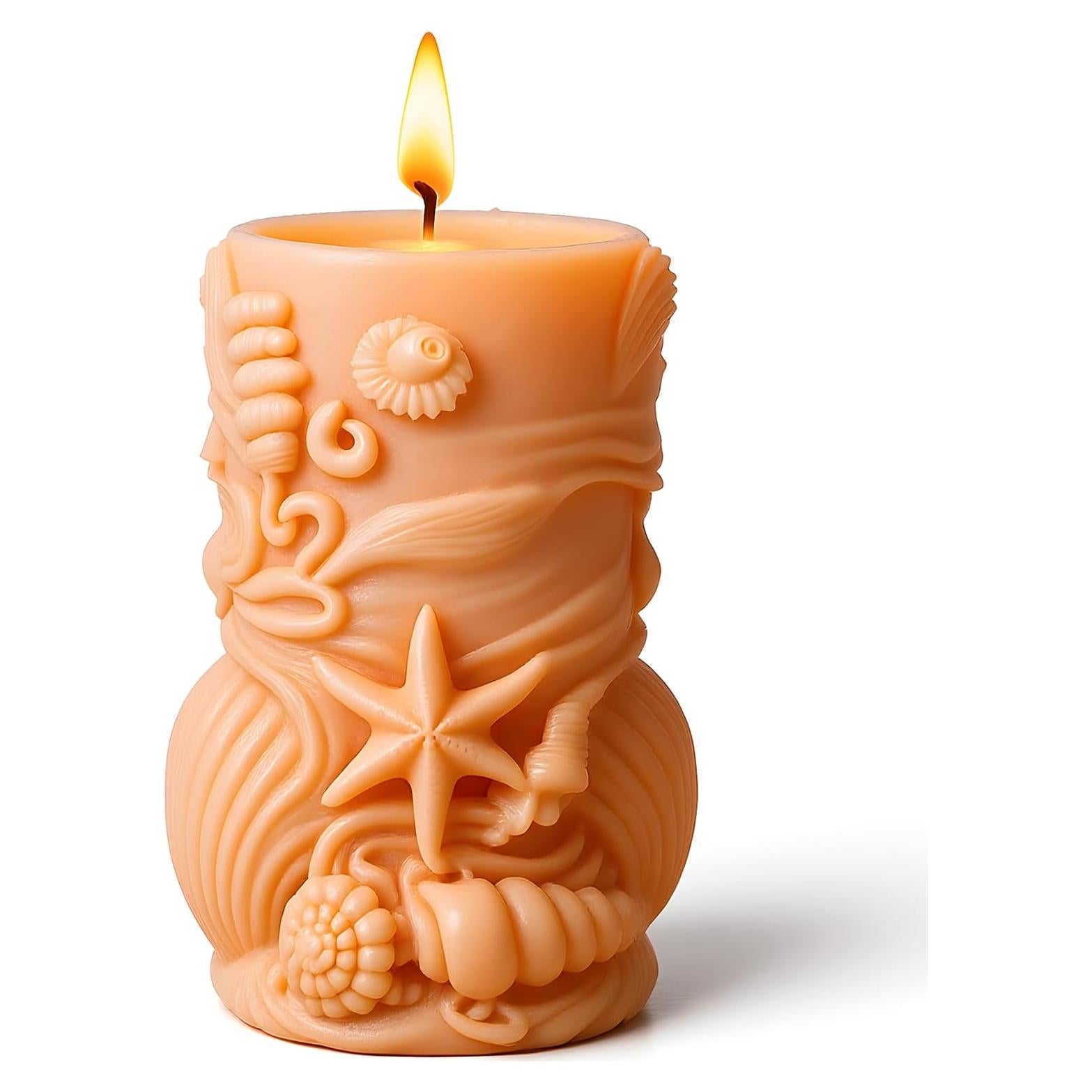 Molde de Vela de Silicona YANYONG Concha Marina 9.19x5cm