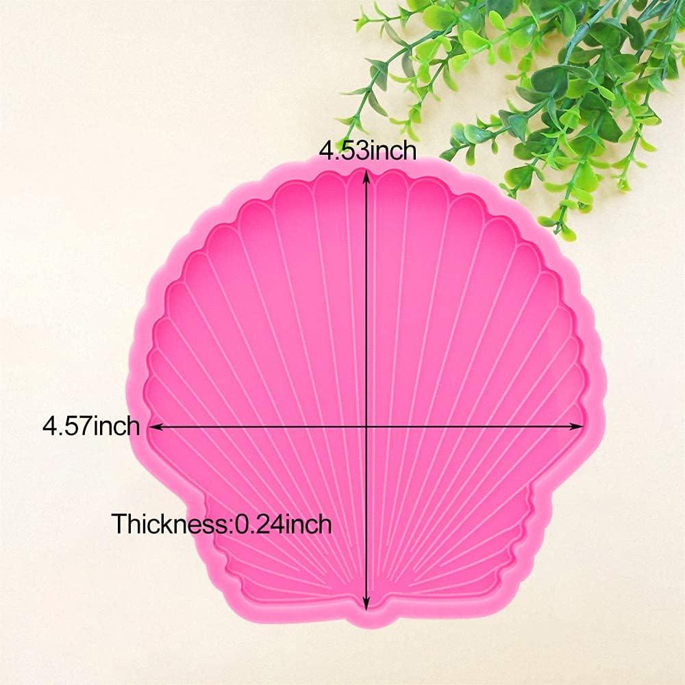 Molde de Posavasos de Silicona Reina Brillante - Forma de Concha