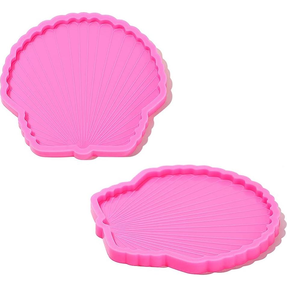 Molde de Posavasos de Silicona Reina Brillante - Forma de Concha