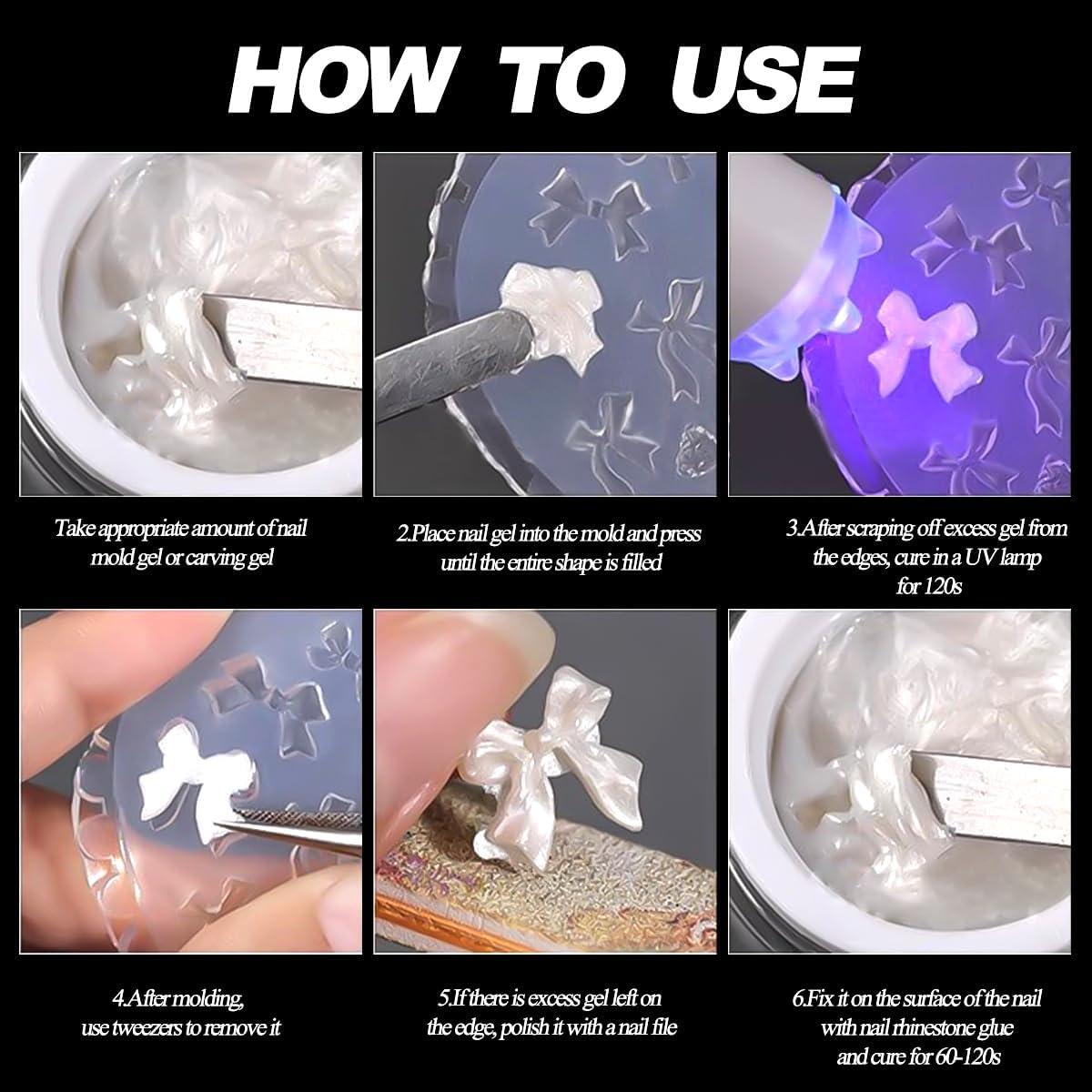 Moldes de Uñas de Silicona SUTOZMIWE Oceánico 2Pcs 3D