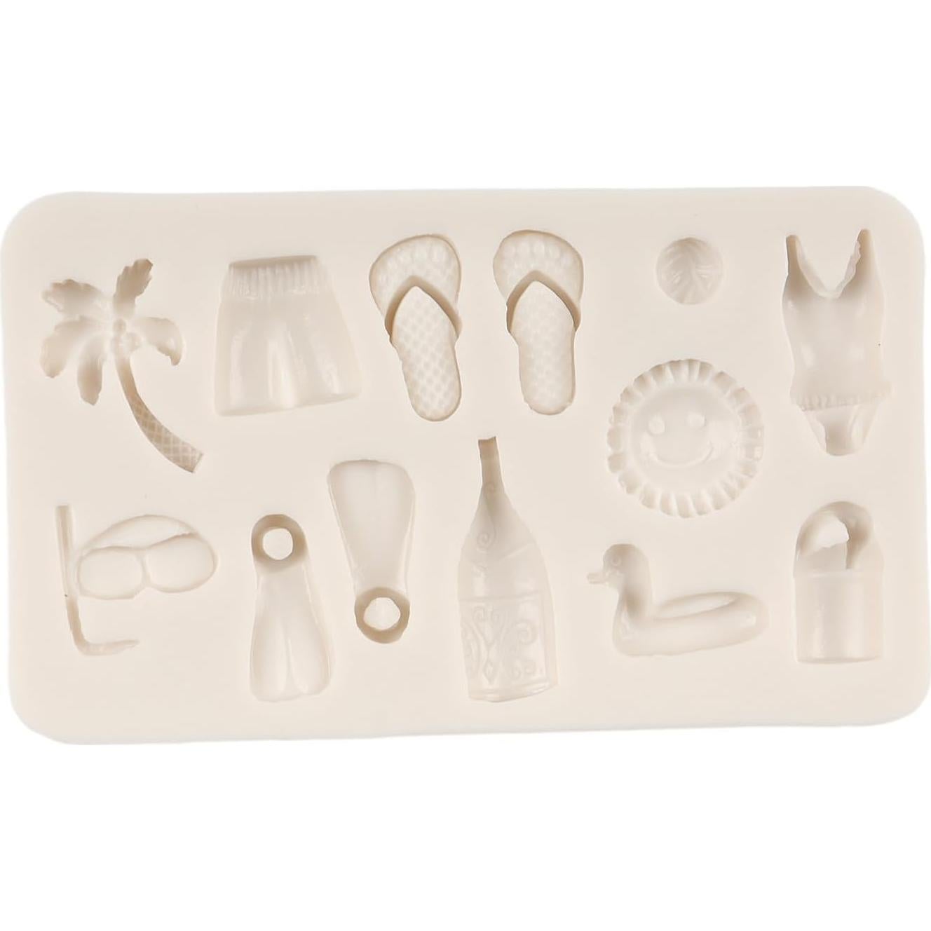Moldes de Fondant de Silicona FCKEMLDS - Playa Hawaiana 4 Pcs