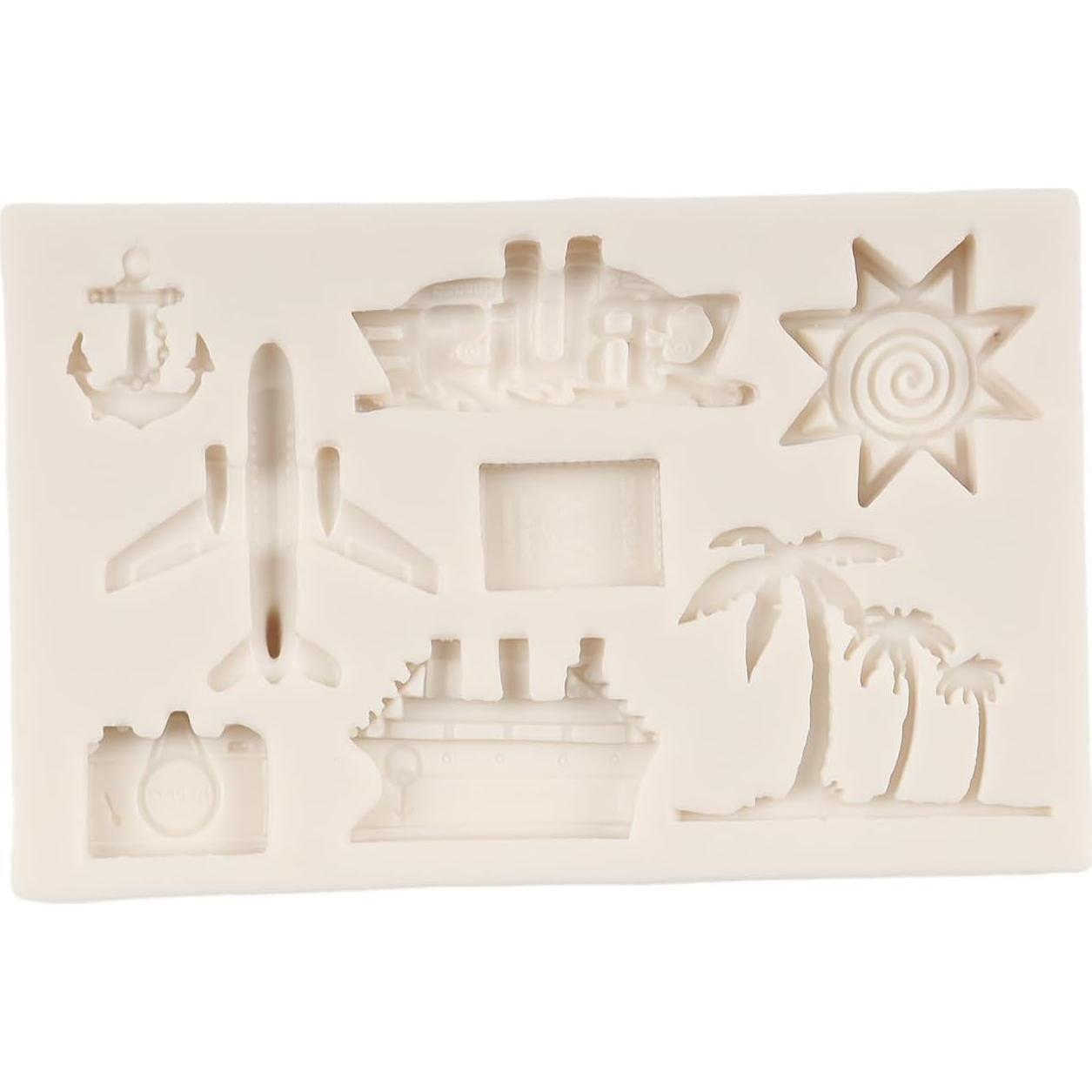 Moldes de Fondant de Silicona FCKEMLDS - Playa Hawaiana 4 Pcs