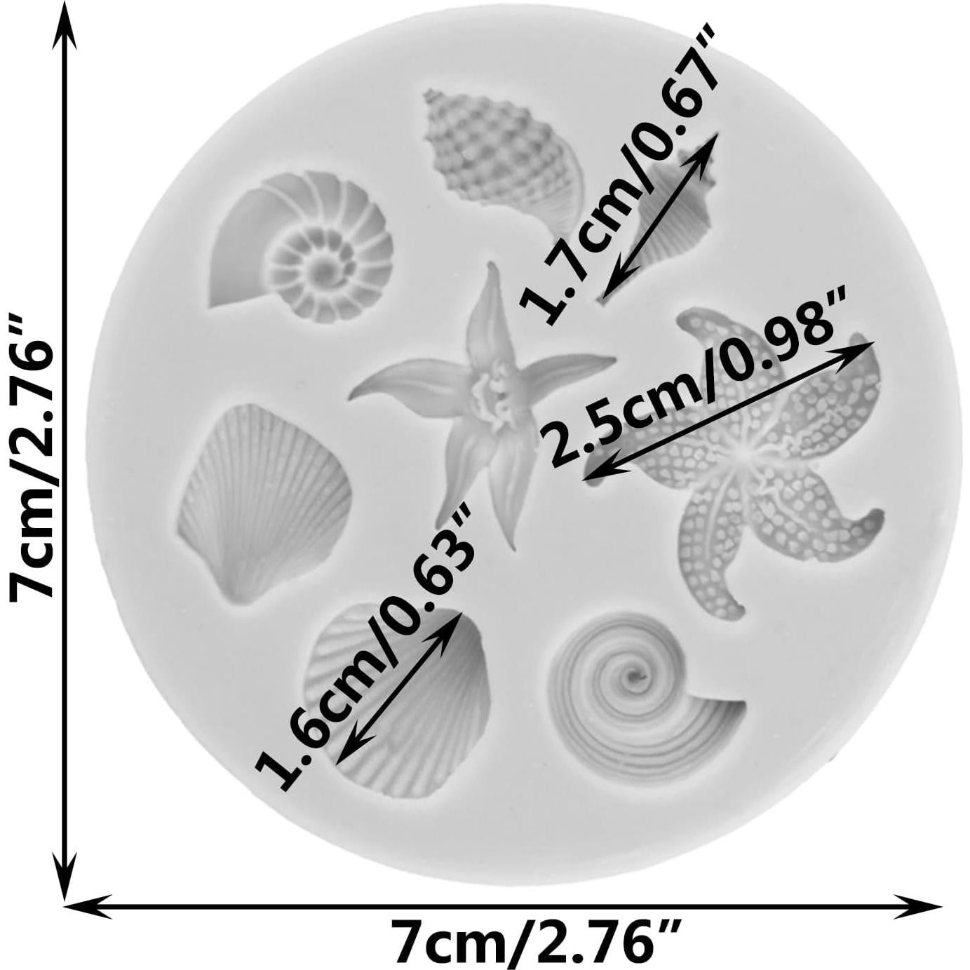Seashell Silicone Molds Conch Fondant Mold For Marine Theme Cake Decoration Cupcake Topper Candy Chocolate Gum Paste Polymer Clay