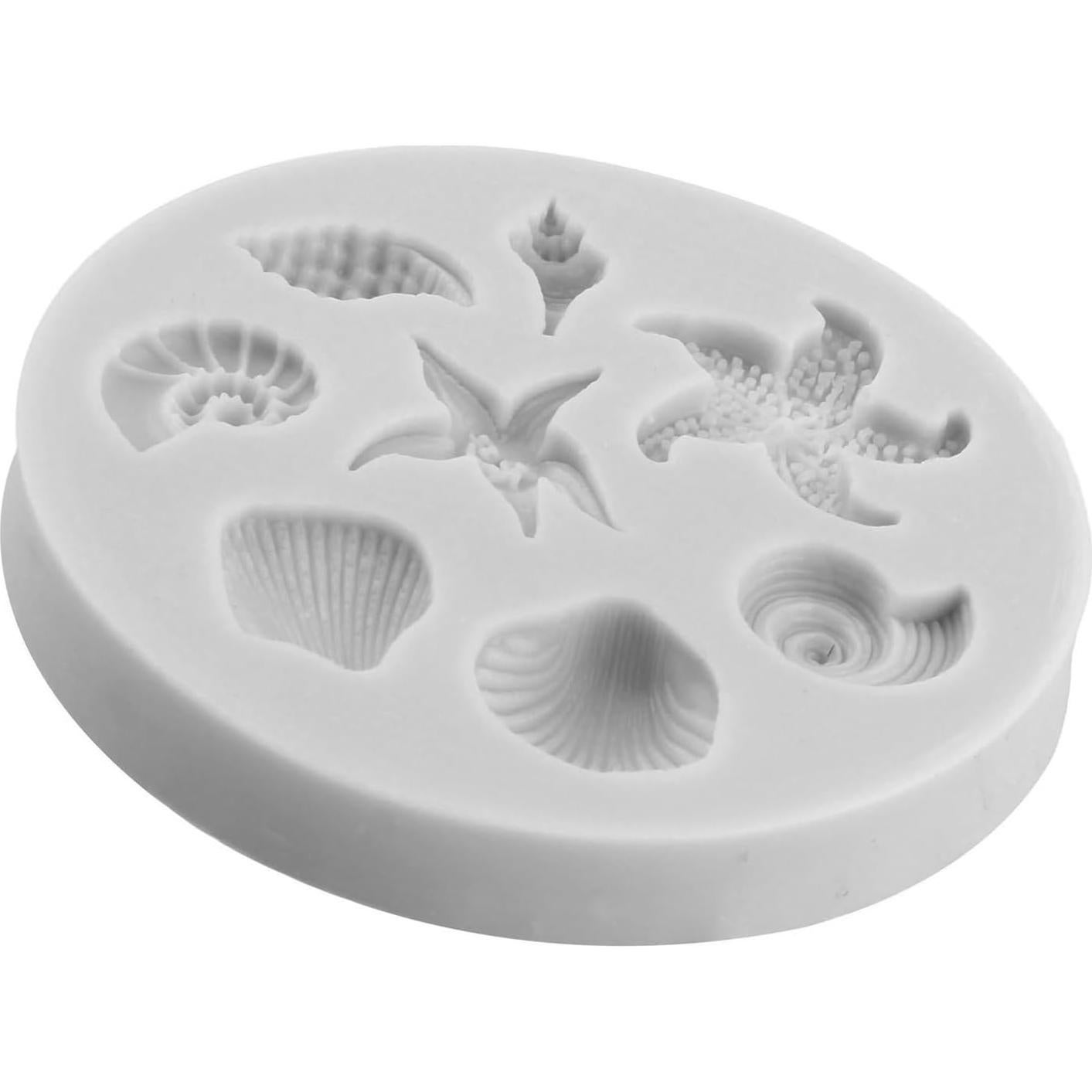 Seashell Silicone Molds Conch Fondant Mold For Marine Theme Cake Decoration Cupcake Topper Candy Chocolate Gum Paste Polymer Clay