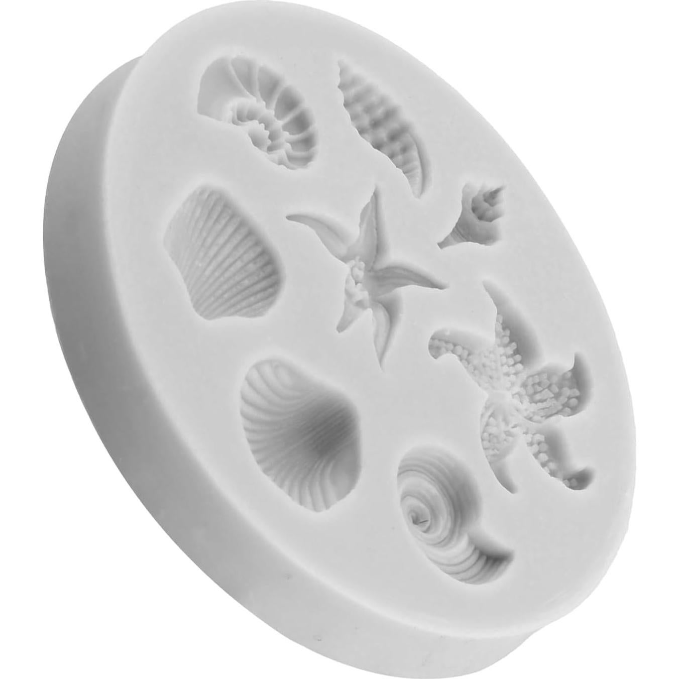 Seashell Silicone Molds Conch Fondant Mold For Marine Theme Cake Decoration Cupcake Topper Candy Chocolate Gum Paste Polymer Clay