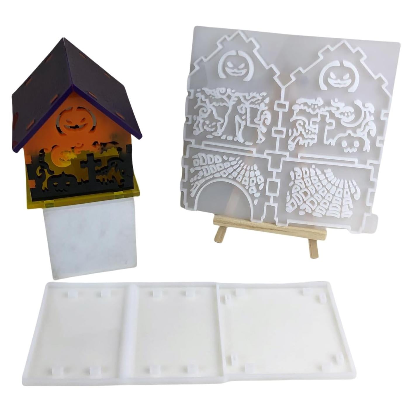 Molde de Silicona Halloween Kingmise Casa Embrujada 26.2x18.7cm