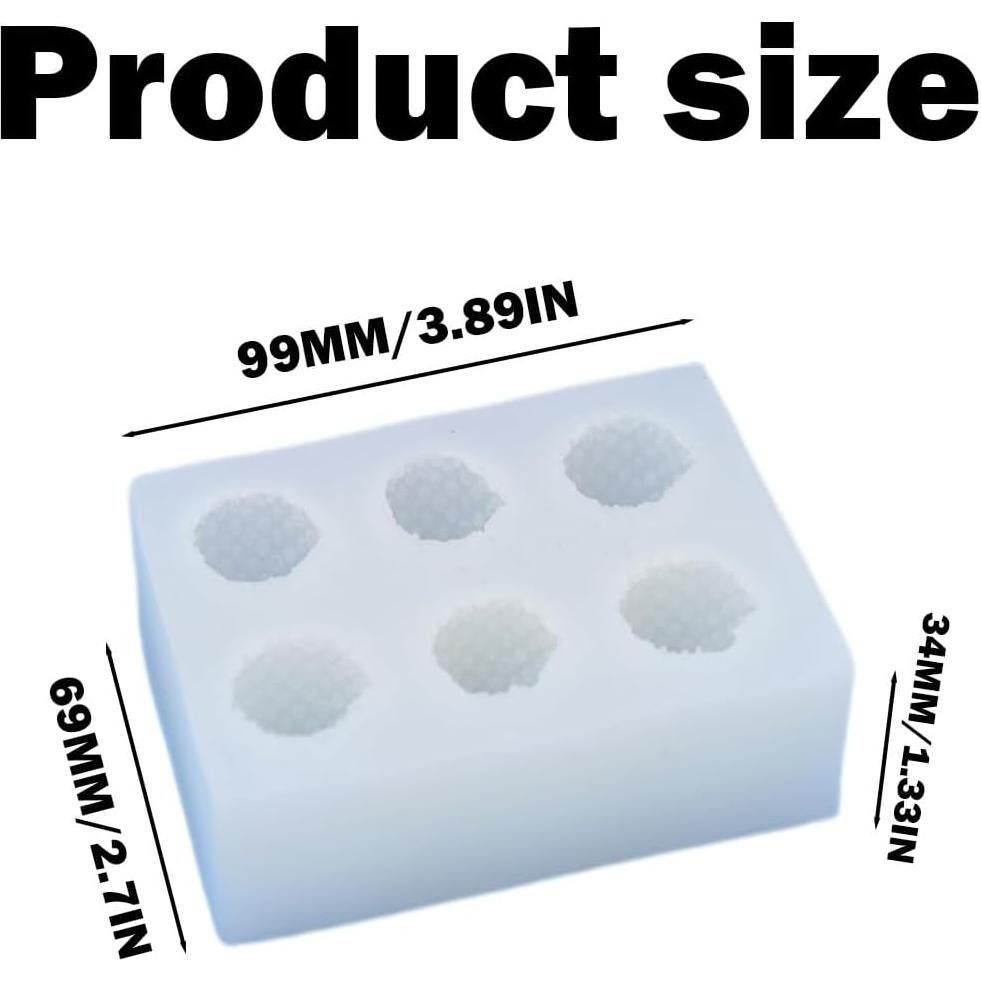 Molde de Silicona Quweiz Fresa 3D 6 Cavidades 99x69mm