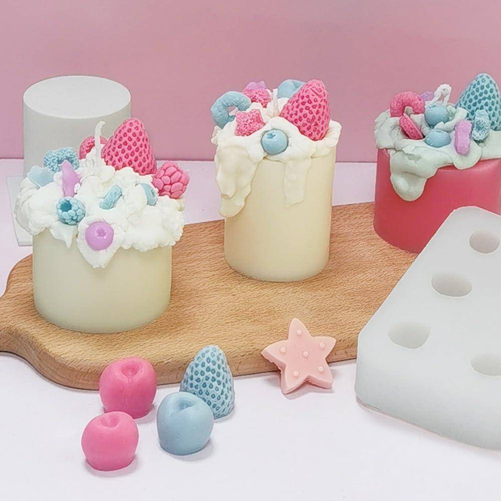 Molde de Silicona Quweiz Fresa 3D 6 Cavidades 99x69mm