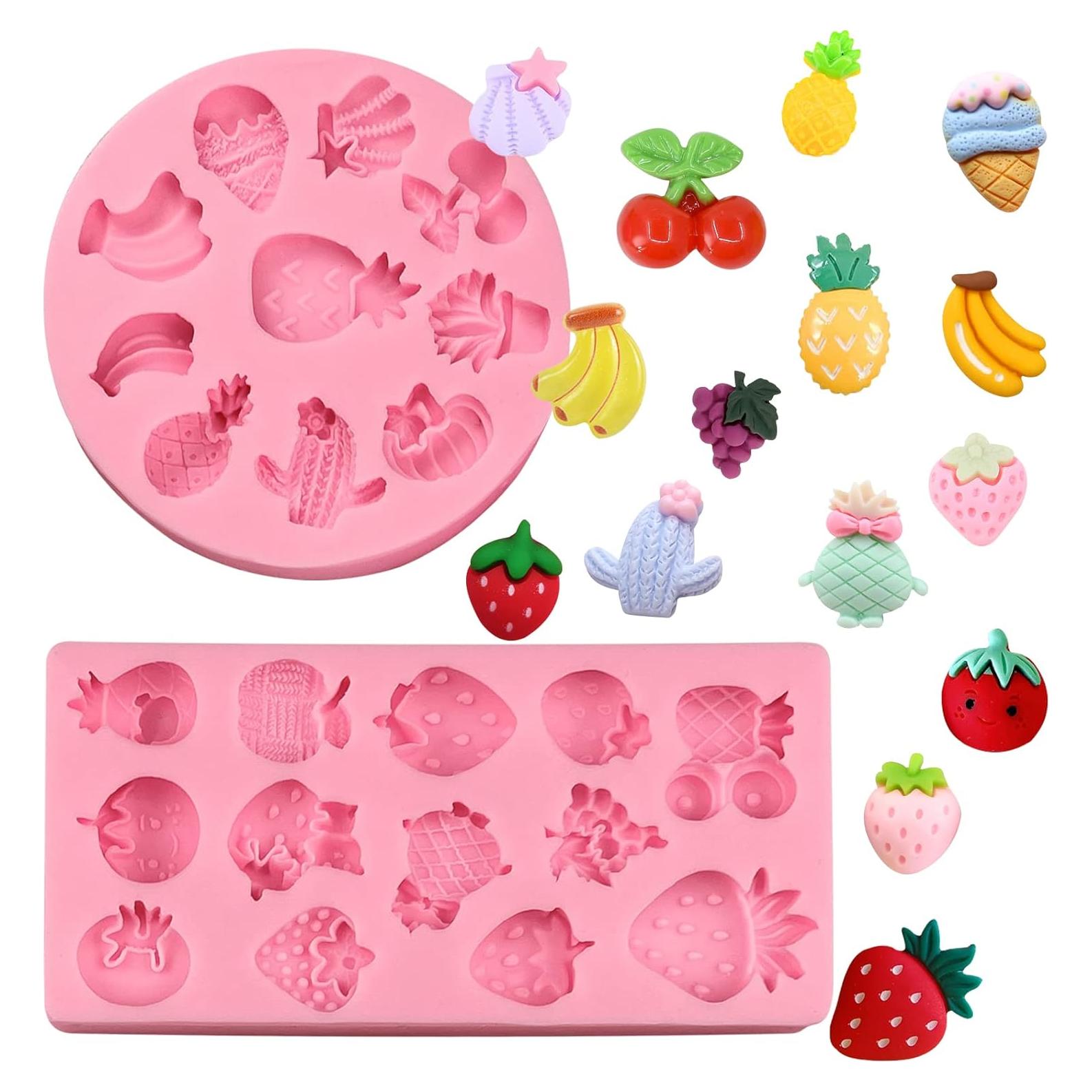 Moldes de Silicona para Fondant de Frutas ICOCONG - 2 Pcs