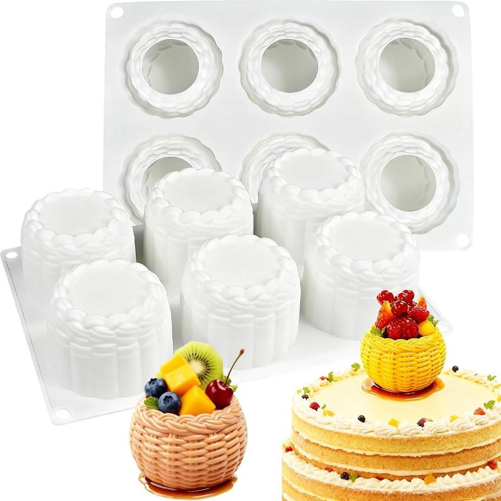 Molde de Silicona para Pastel Mousse Yajuo Cesta de Flores 23.4x16x5cm