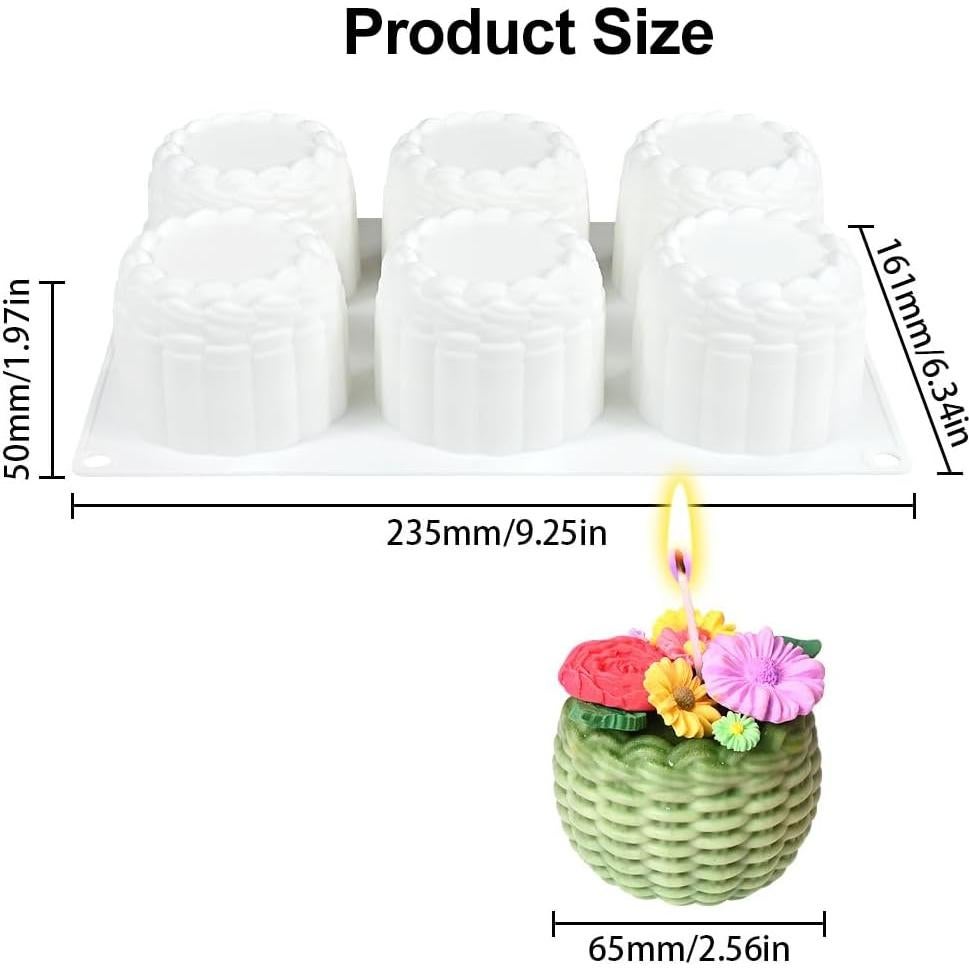 Molde de Silicona para Pastel Mousse Yajuo Cesta de Flores 23.4x16x5cm