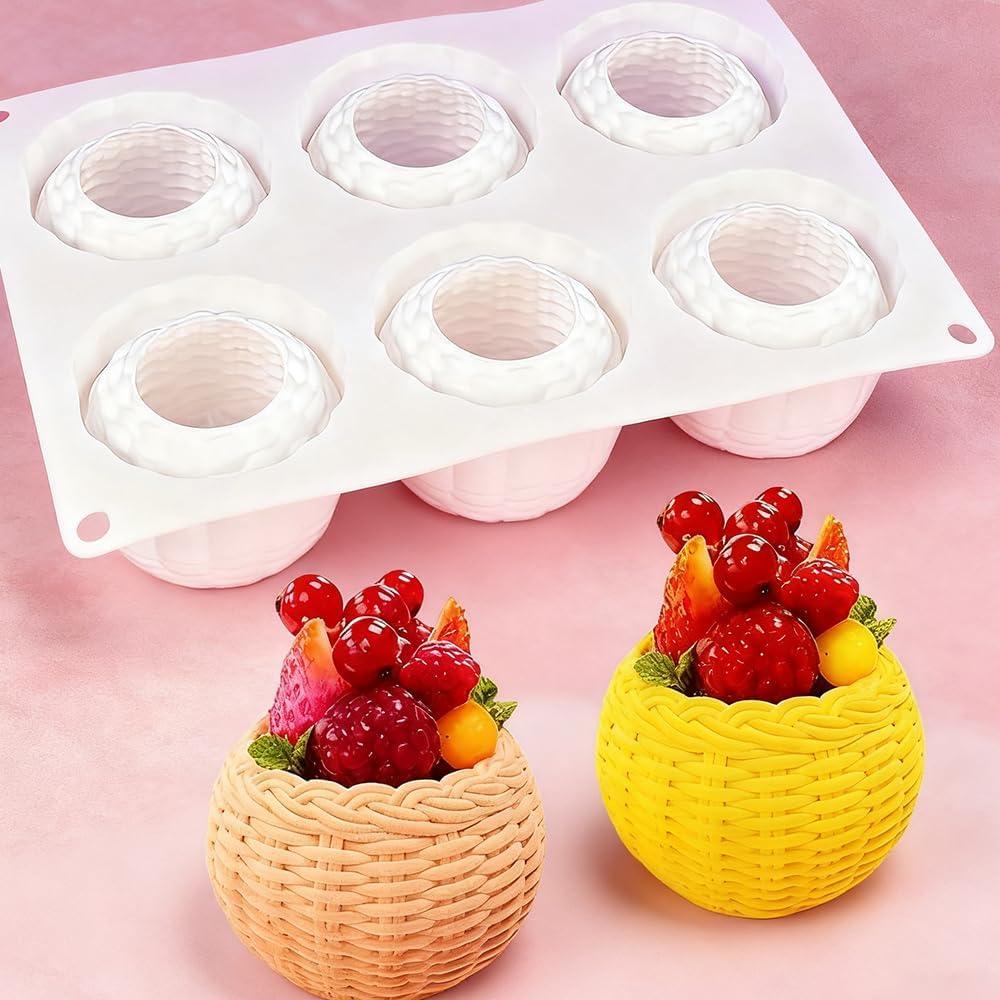 Molde de Silicona para Pastel Mousse Yajuo Cesta de Flores 23.4x16x5cm