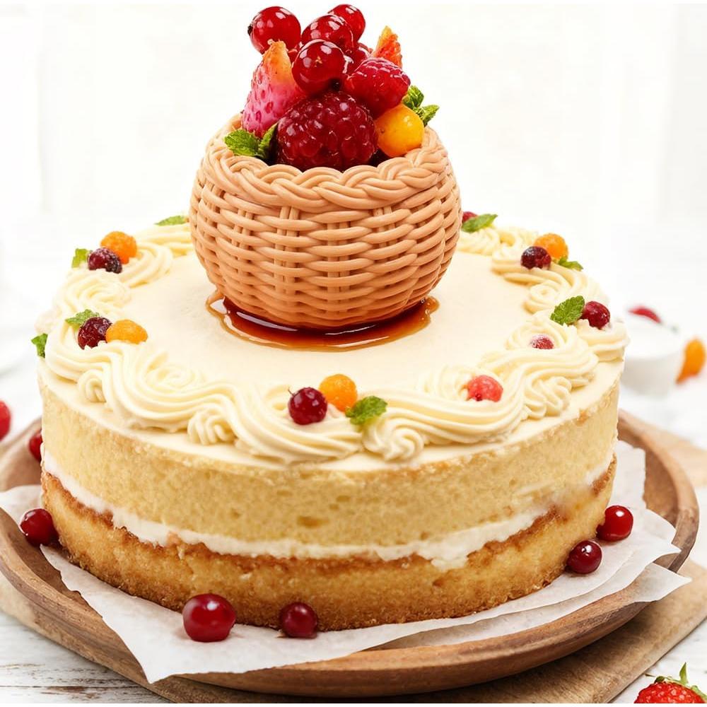 Molde de Silicona para Pastel Mousse Yajuo Cesta de Flores 23.4x16x5cm