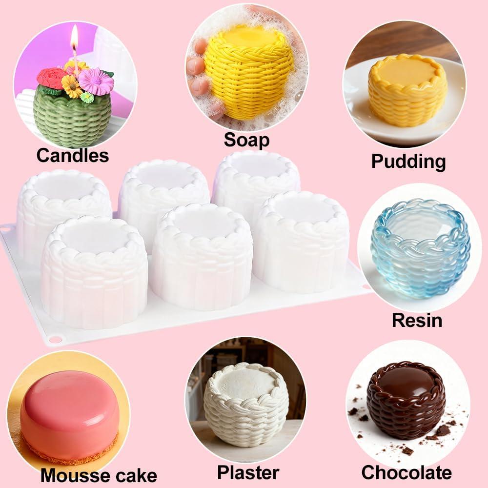 Molde de Silicona para Pastel Mousse Yajuo Cesta de Flores 23.4x16x5cm