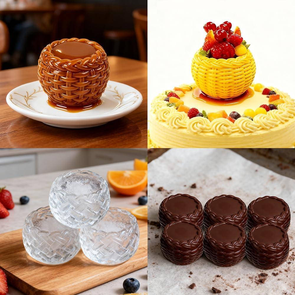 Molde de Silicona para Pastel Mousse Yajuo Cesta de Flores 23.4x16x5cm