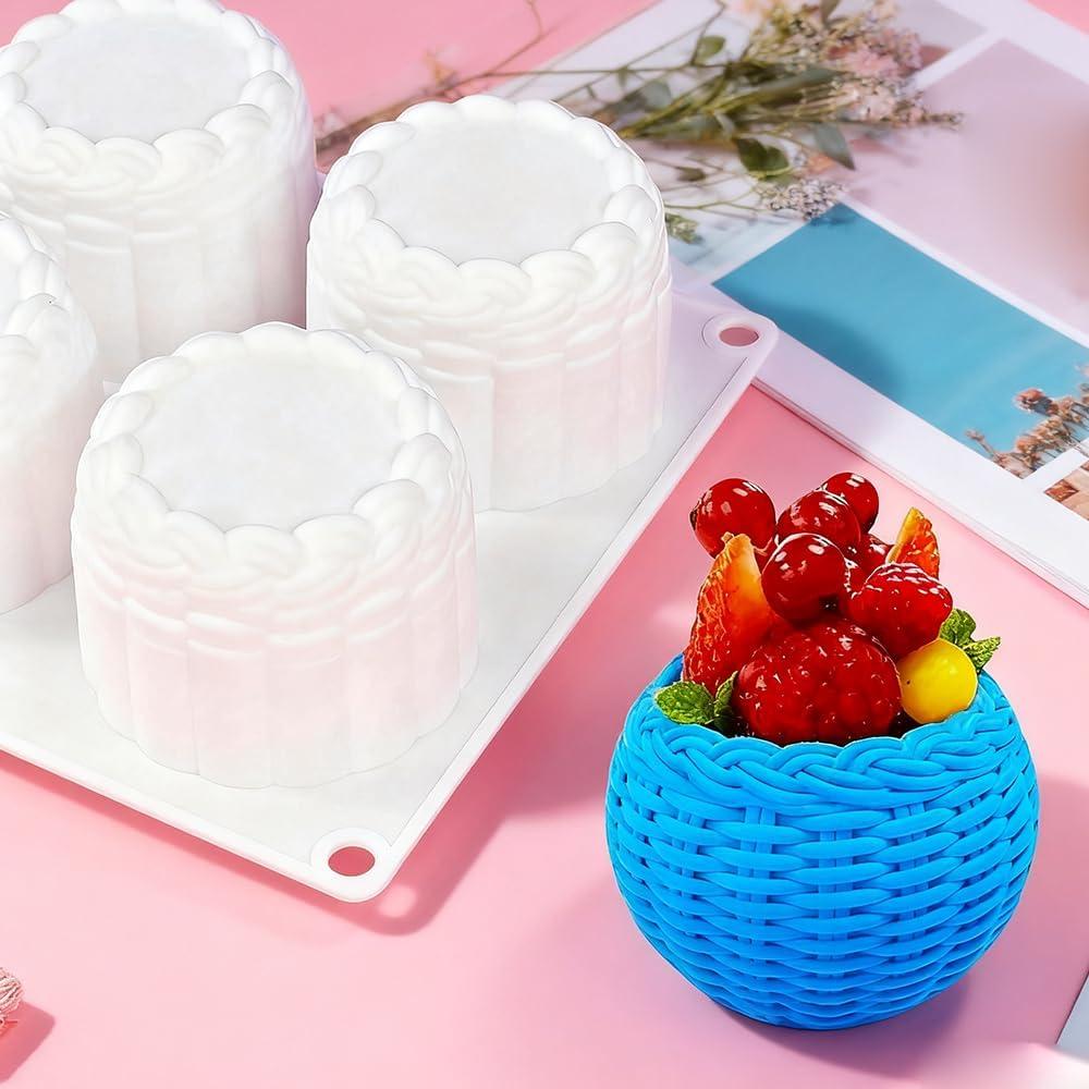 Molde de Silicona para Pastel Mousse Yajuo Cesta de Flores 23.4x16x5cm