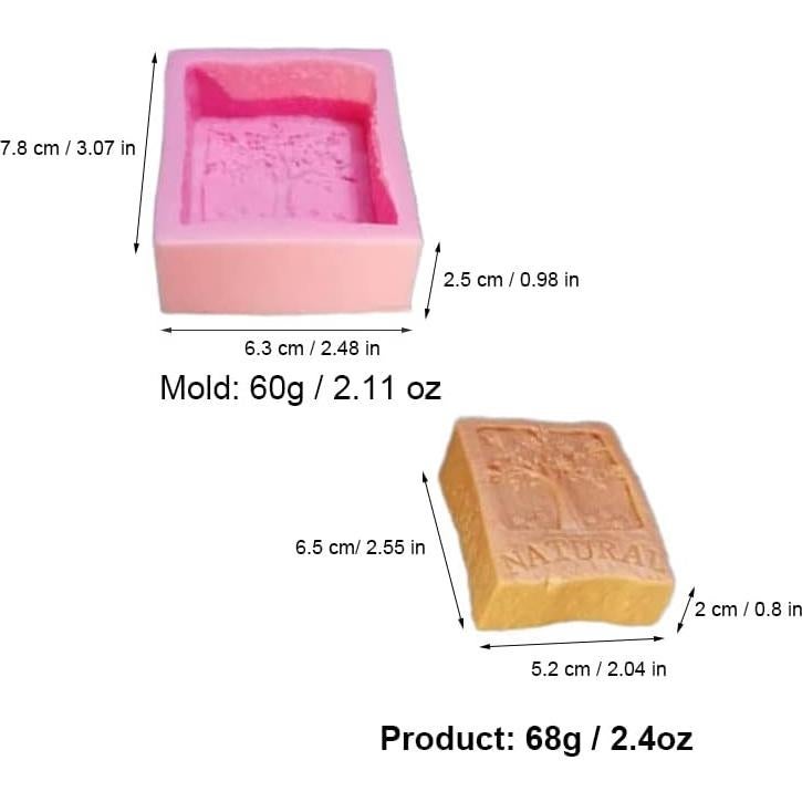 Molde de Silicona para Jabón LVDGE 4PCS Árbol Natural