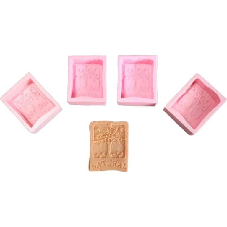 Molde de Silicona para Jabón LVDGE 4PCS Árbol Natural