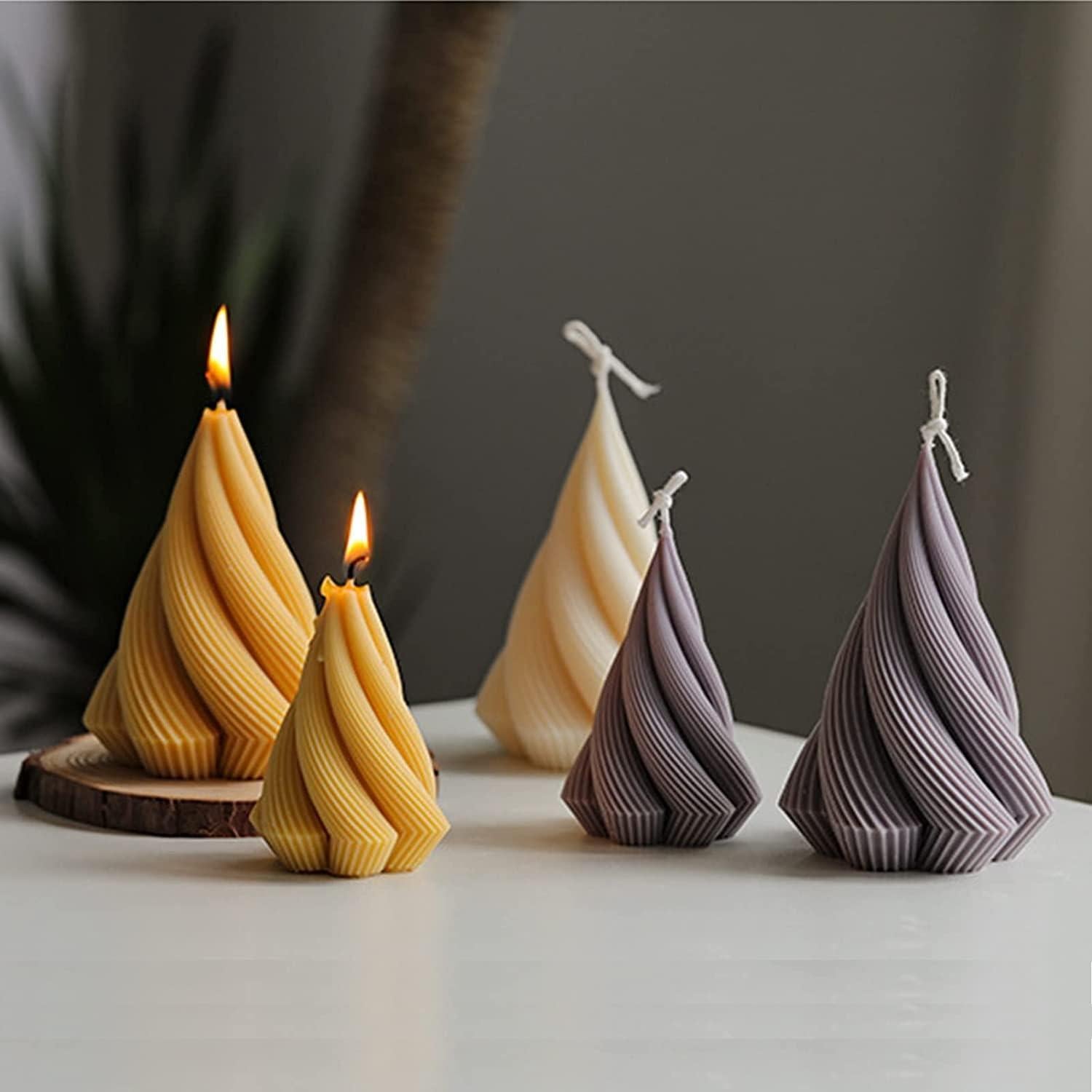 Molde de Vela Espiral de Silicona LSLEVA - 2 Piezas 8.9x12.4cm