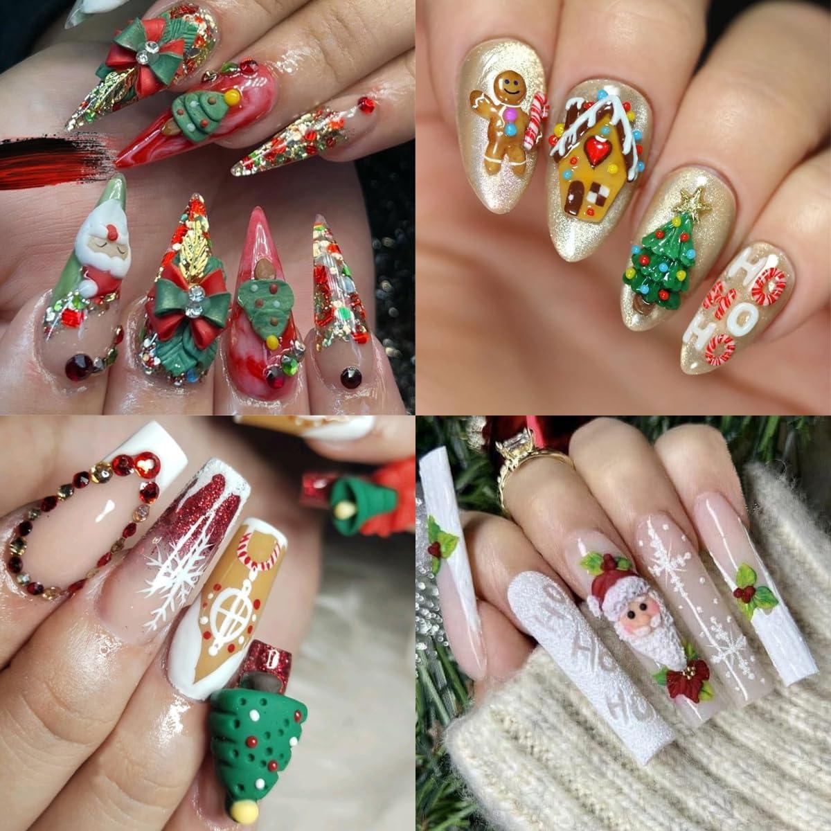 Molde de Uñas de Navidad Silicona PBPCGBW Copo de Nieve 3D