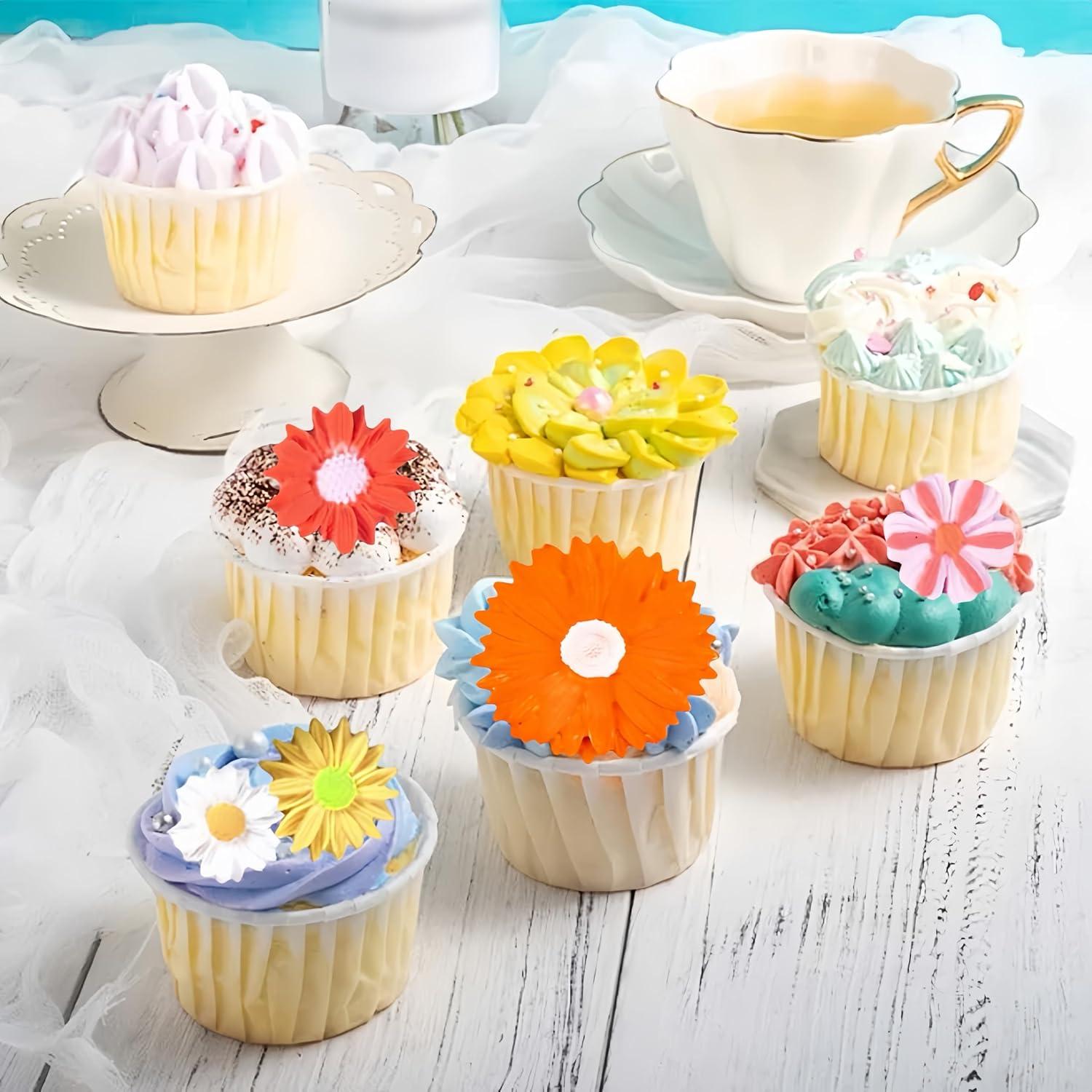 5 Moldes de Silicona KuuGuu para Flores de Pasteles DIY