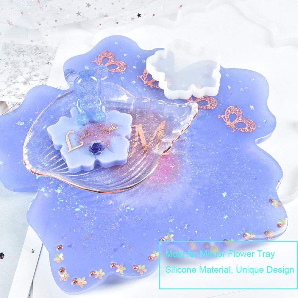 Moldes de Silicona HURIANIC para Resina - 3 Piezas Florales