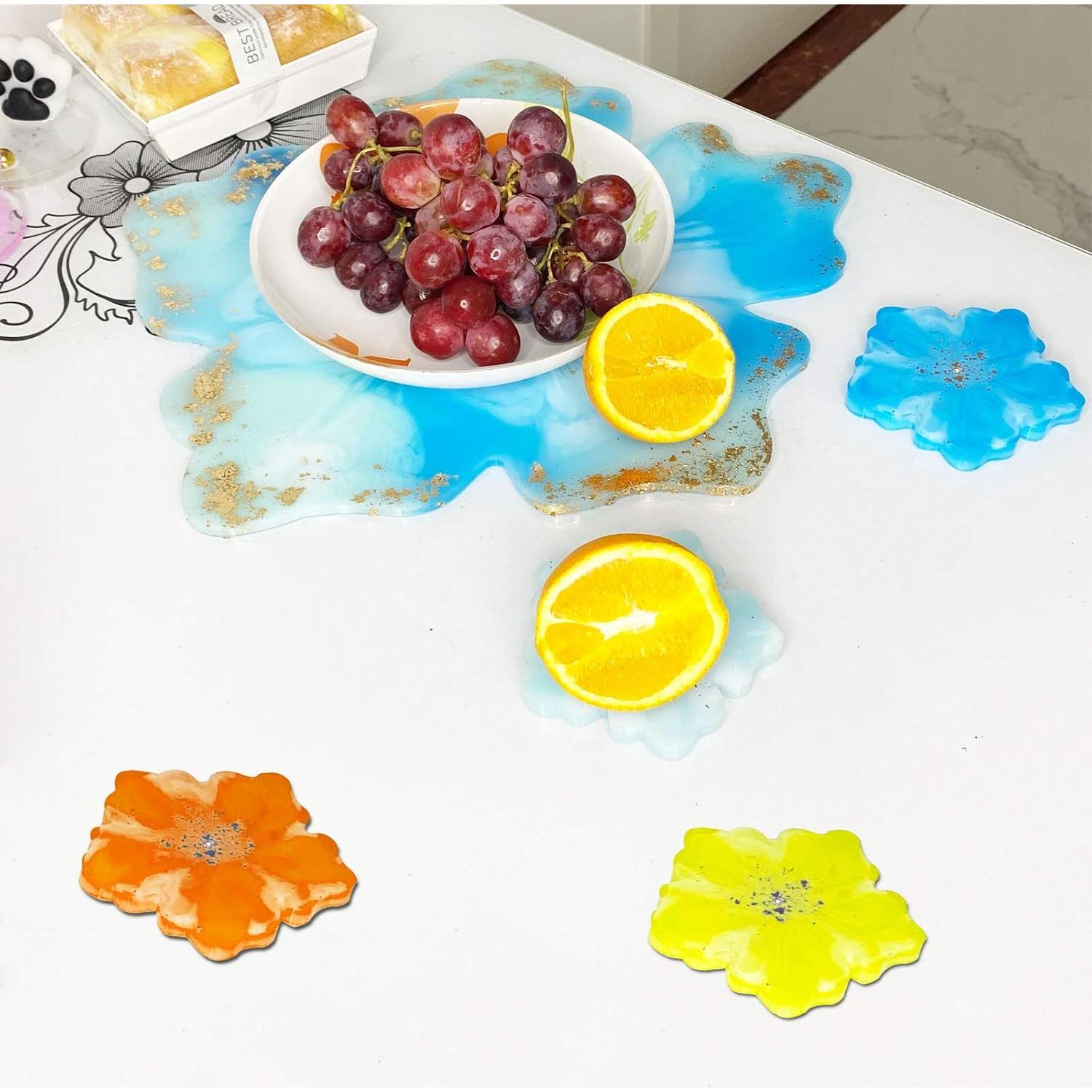 Moldes de Silicona HURIANIC para Resina - 3 Piezas Florales