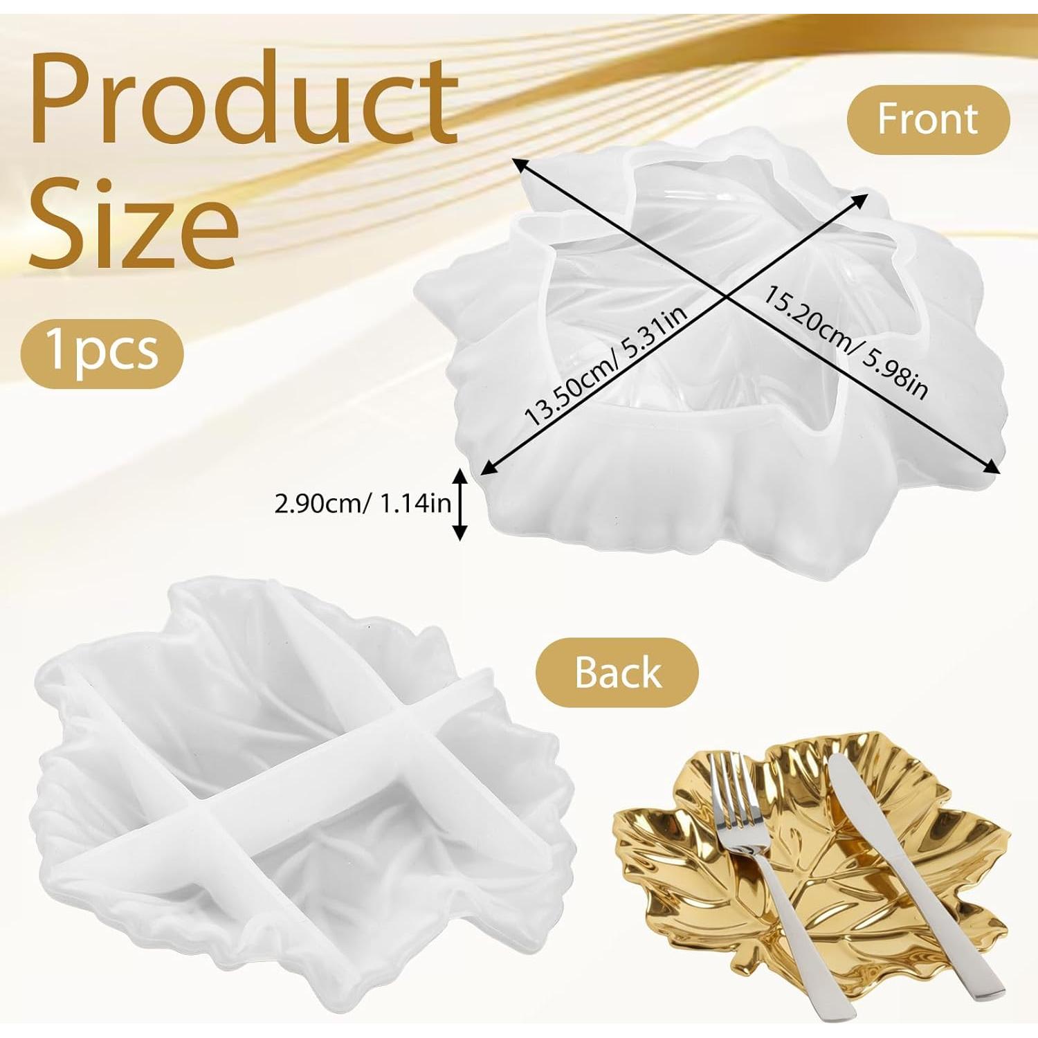 Molde de Silicona para Resina Hojas de Arce Yuomeaz 13.5x15.2cm