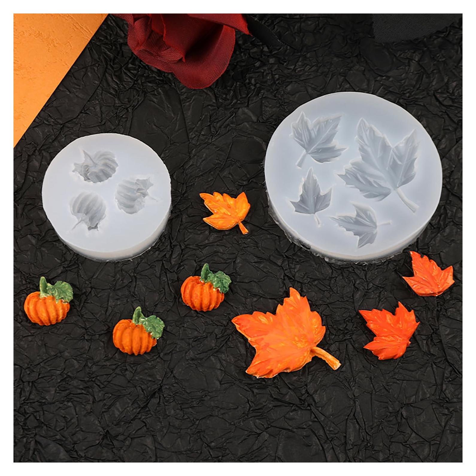 Moldes de Chocolate Silicona 3D LYLYNB 2 Pcs Otoño