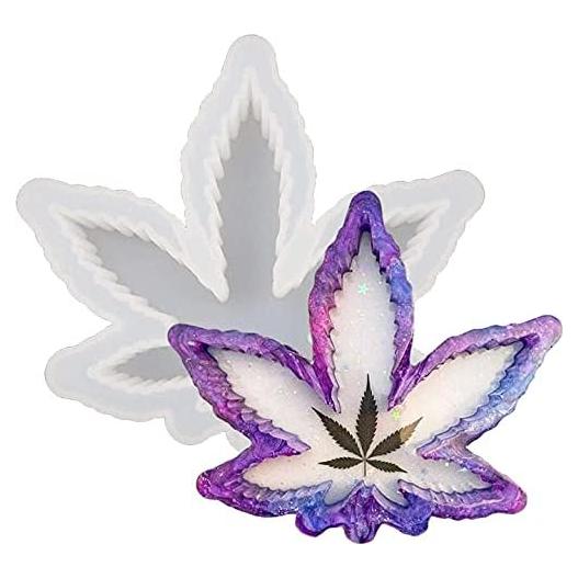 Molde de cenicero de hoja ResinWorld 17.95x15.98cm silicona