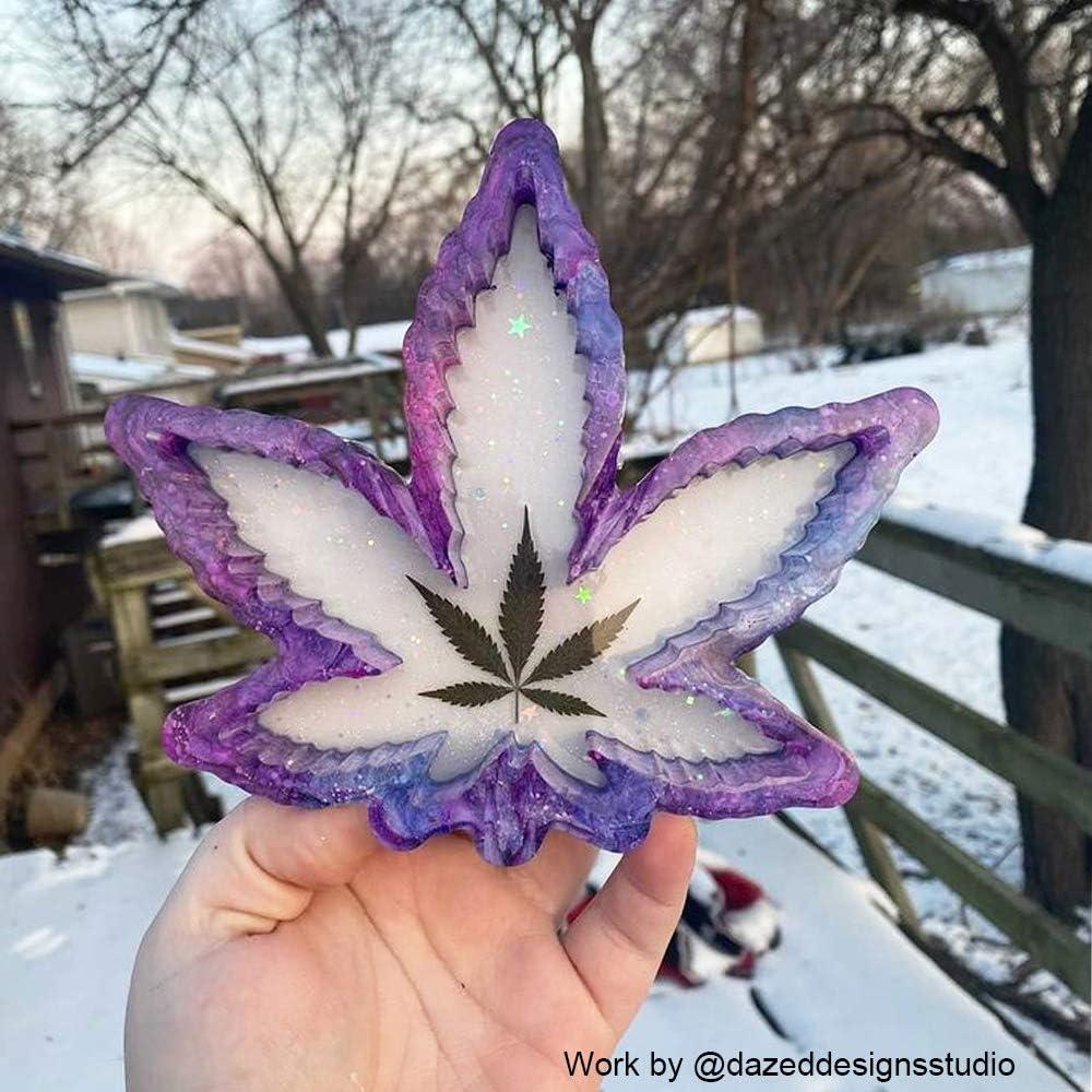 Molde de cenicero de hoja ResinWorld 17.95x15.98cm silicona