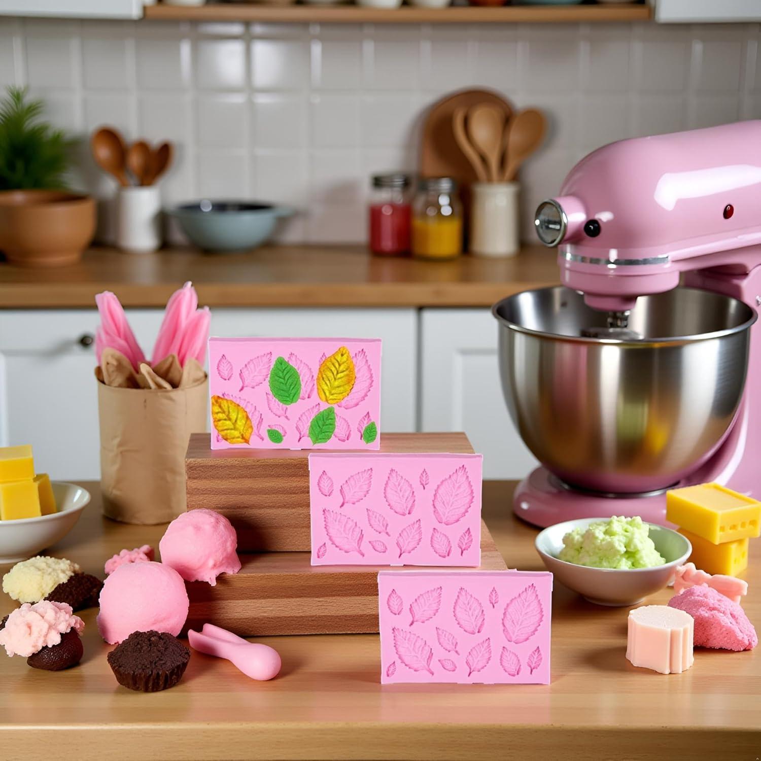 Moldes de Silicona 3D Rosa Galyacht para Pasteles y Manualidades