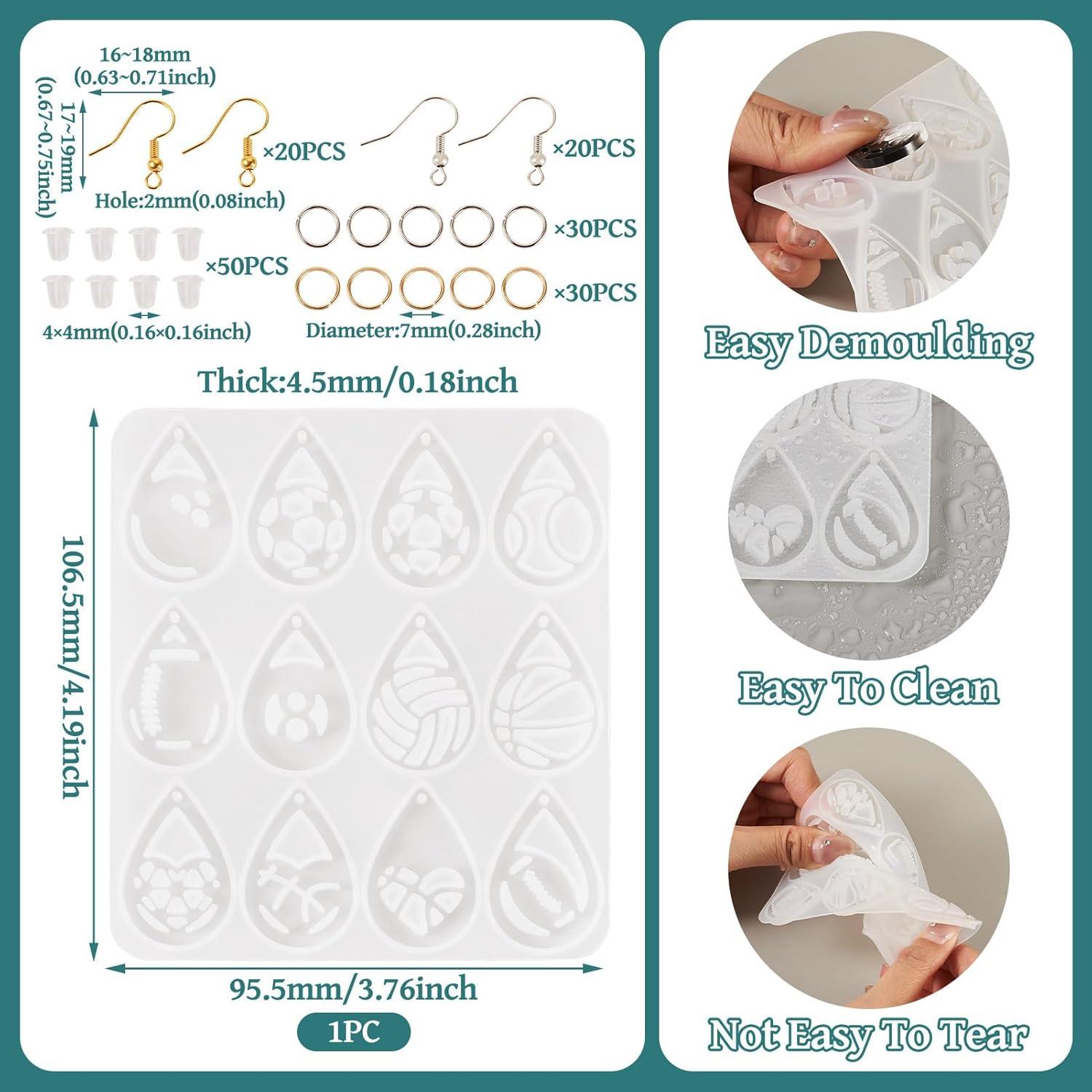 Moldes de Silicona para Pendientes Deportivos Magibeads