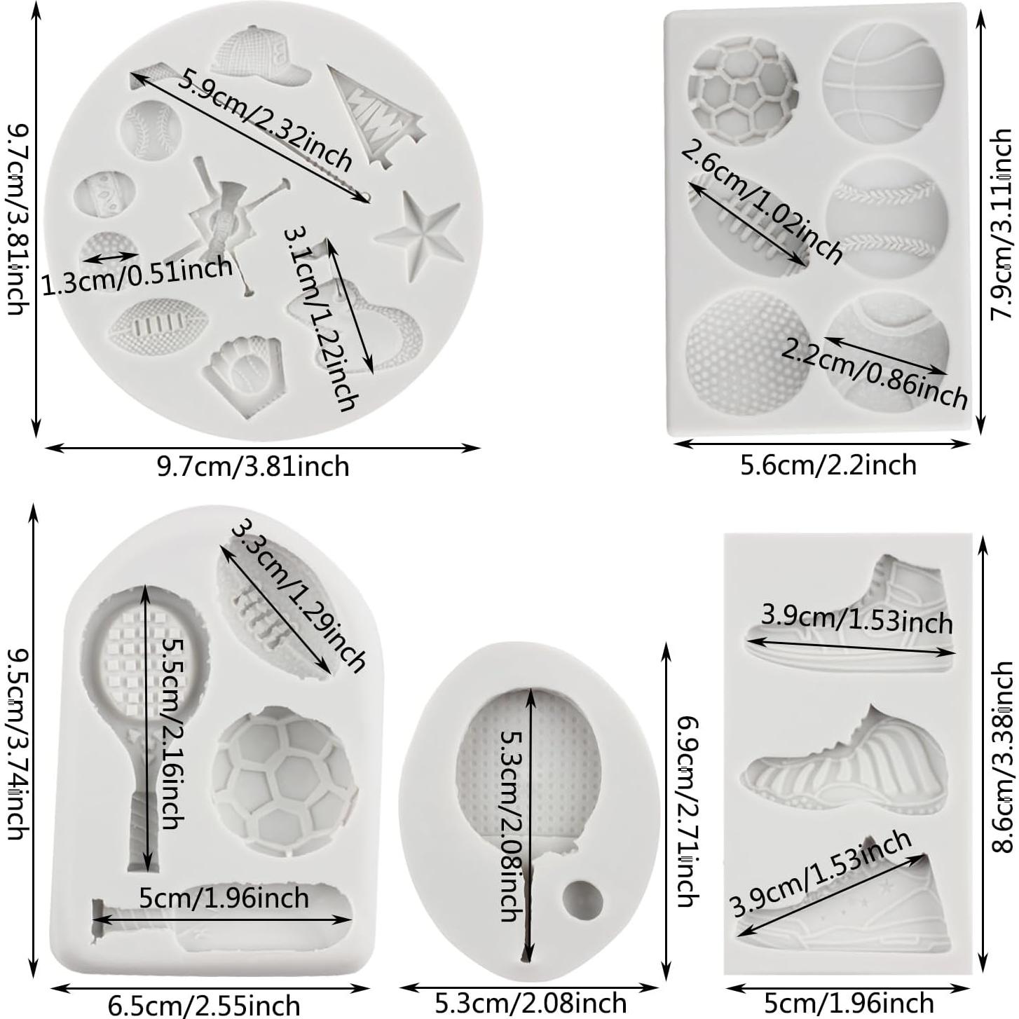 Set de 5 Moldes de Silicona para Fondant FCKEMLDS