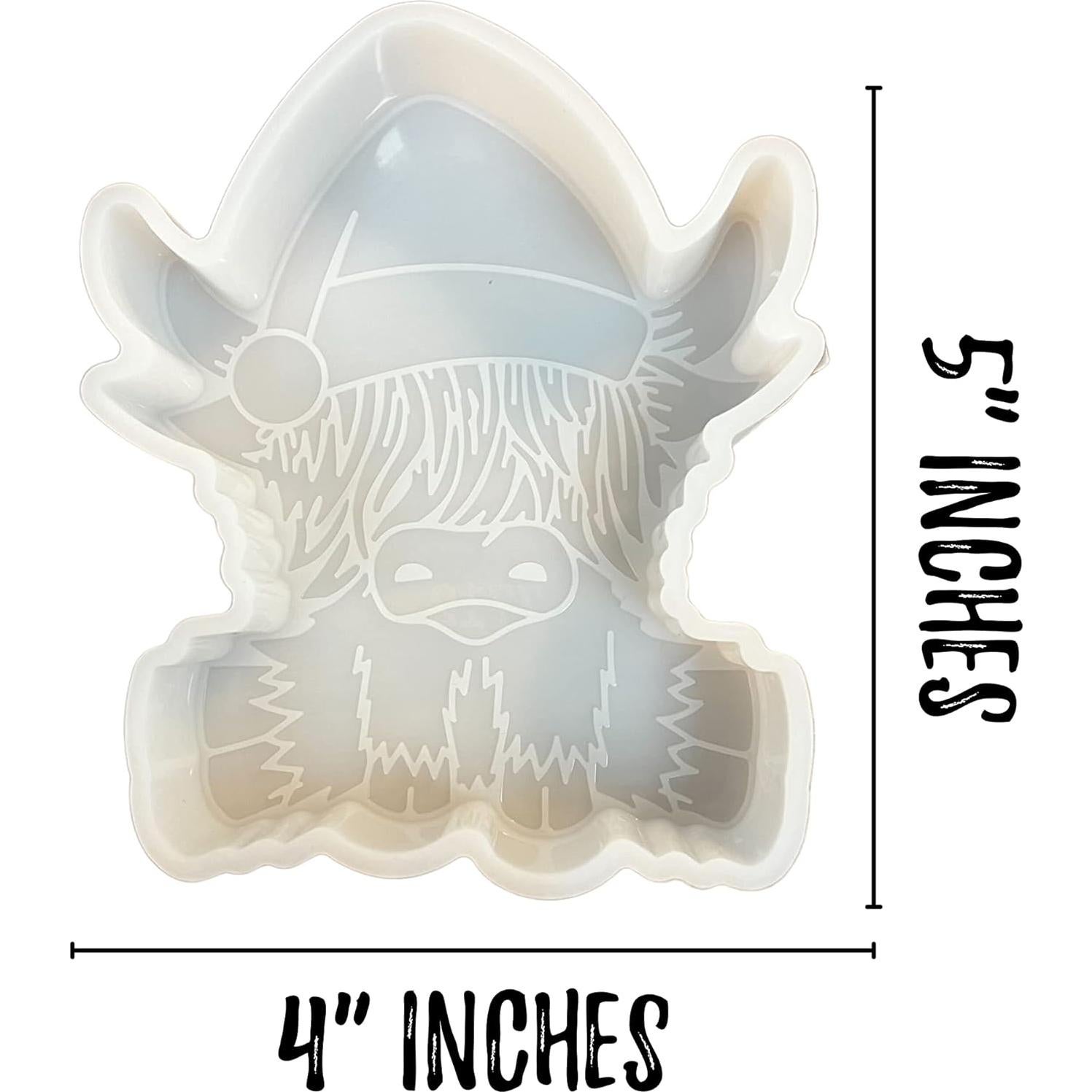 Molde de Silicona Sombrero de Santa Vaca Lashicorn 12.7x10.16 cm