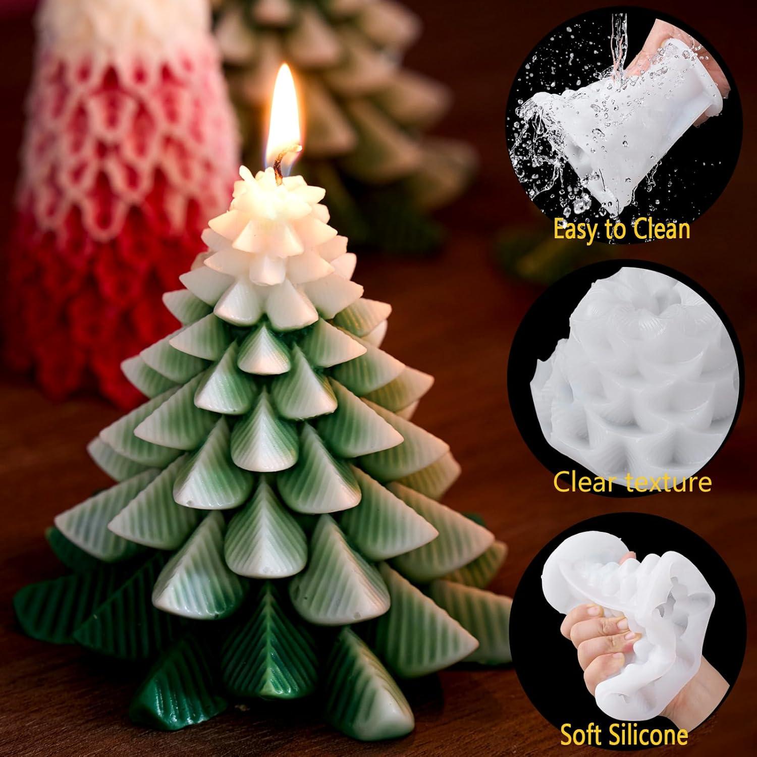 Set de 2 Moldes de Silicona Grandes Dacies para Velas Navidad 15.24 cm