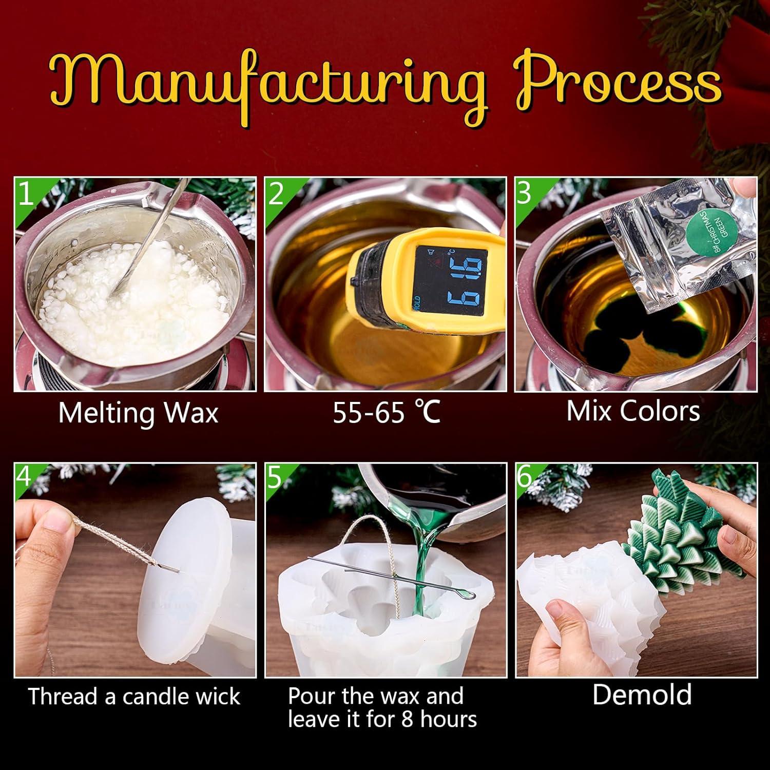 Set de 2 Moldes de Silicona Grandes Dacies para Velas Navidad 15.24 cm