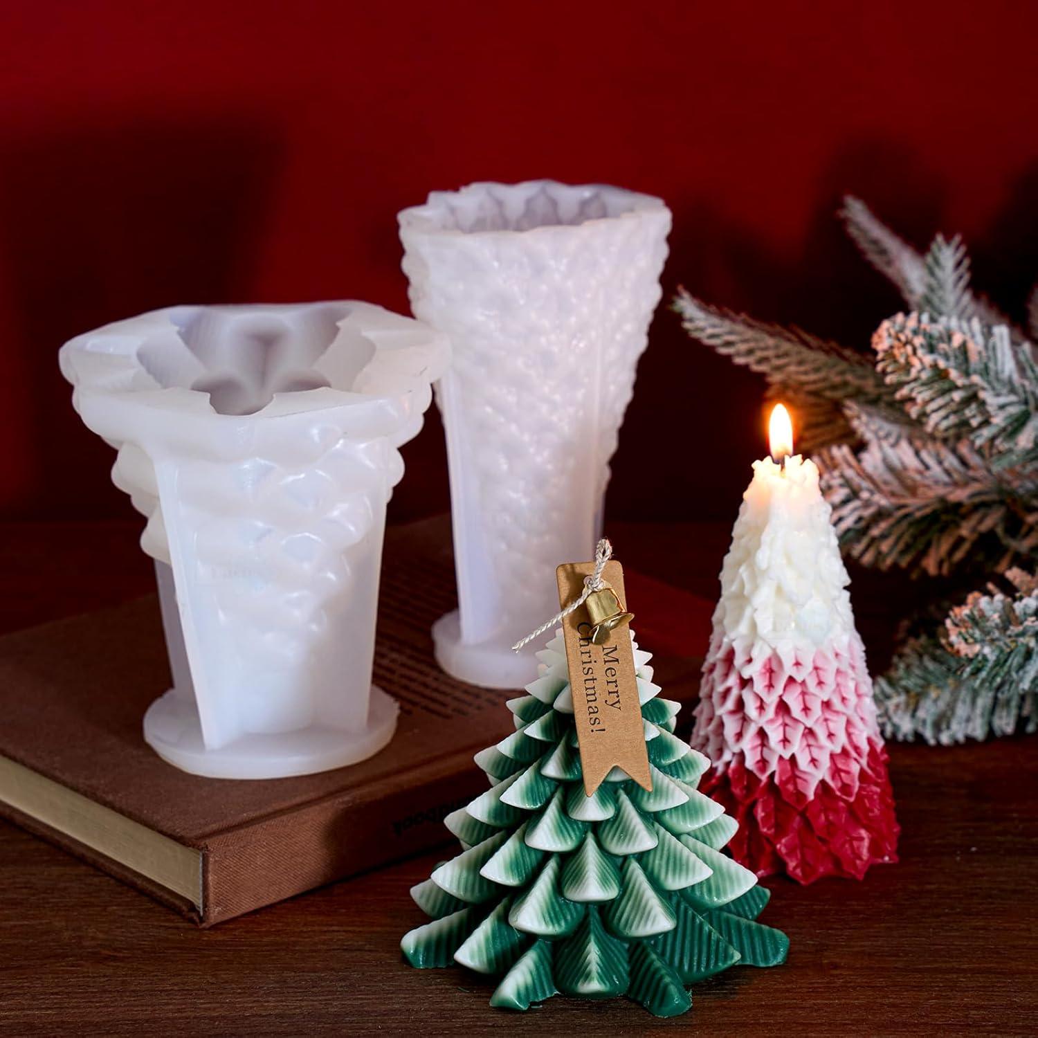 Set de 2 Moldes de Silicona Grandes Dacies para Velas Navidad 15.24 cm