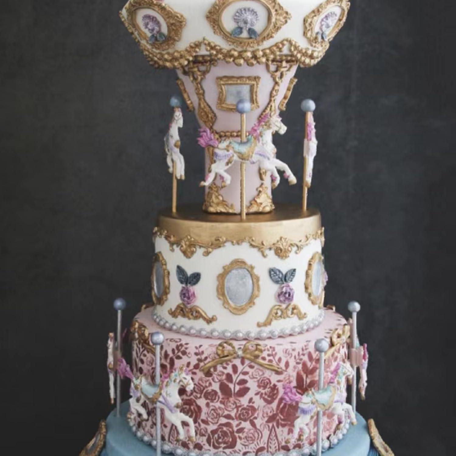 Molde de Silicona 3D Caballo de Carrusel XMOLDNMS 10x7 cm