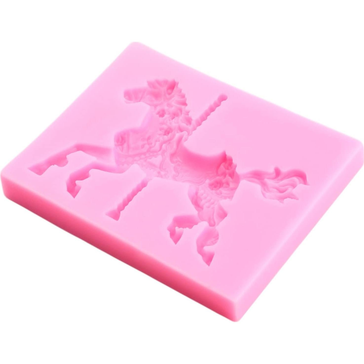 Molde de Silicona 3D Caballo de Carrusel XMOLDNMS 10x7 cm