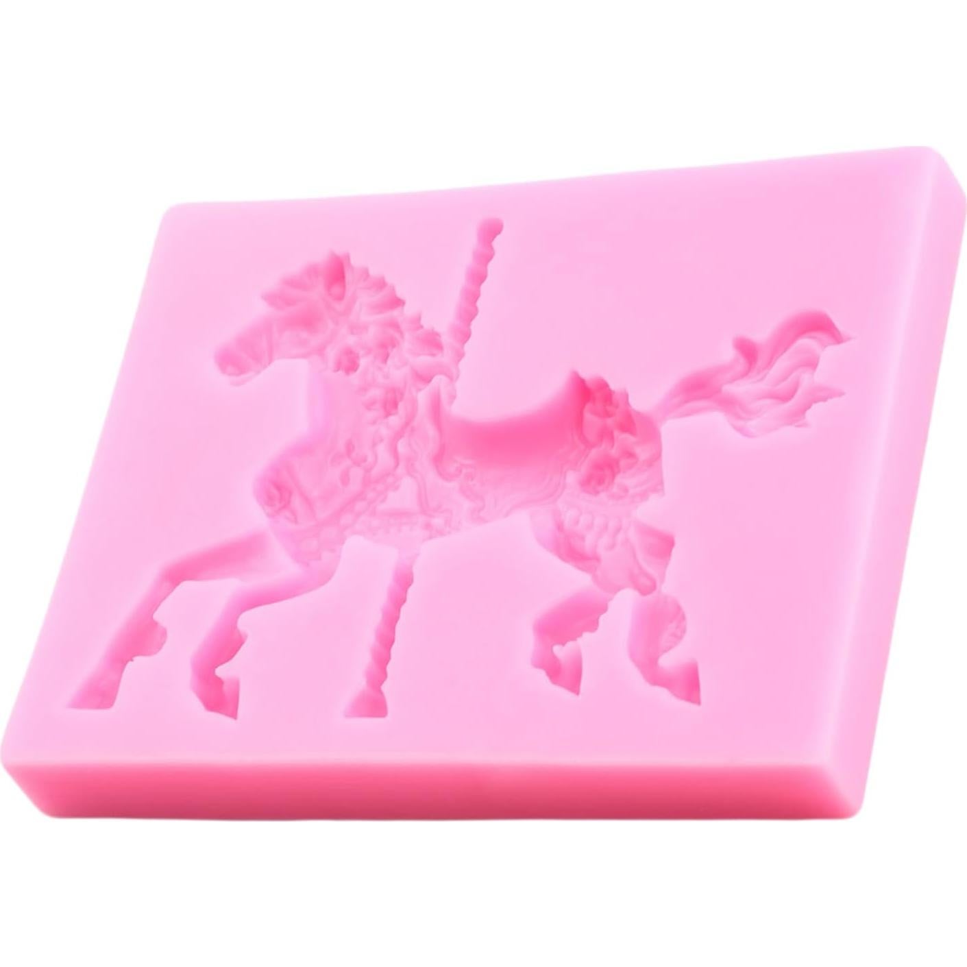 Molde de Silicona 3D Caballo de Carrusel XMOLDNMS 10x7 cm