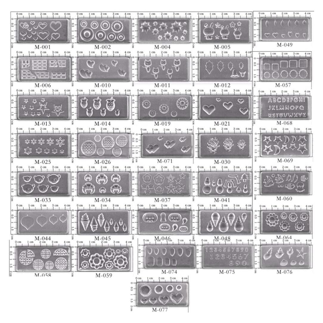 Molde de Silicona 36 Pcs para Arte de Uñas Caralin