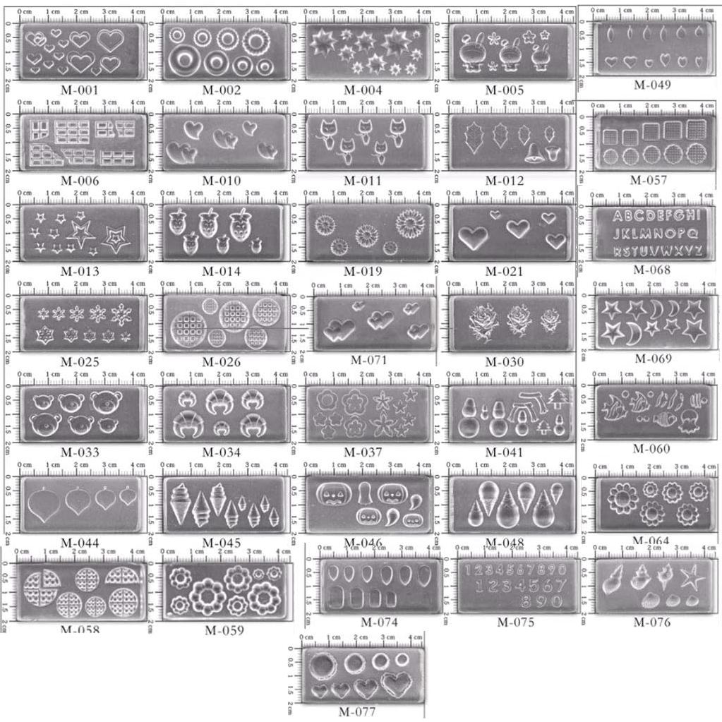 Molde de Silicona 36 Pcs para Arte de Uñas Caralin