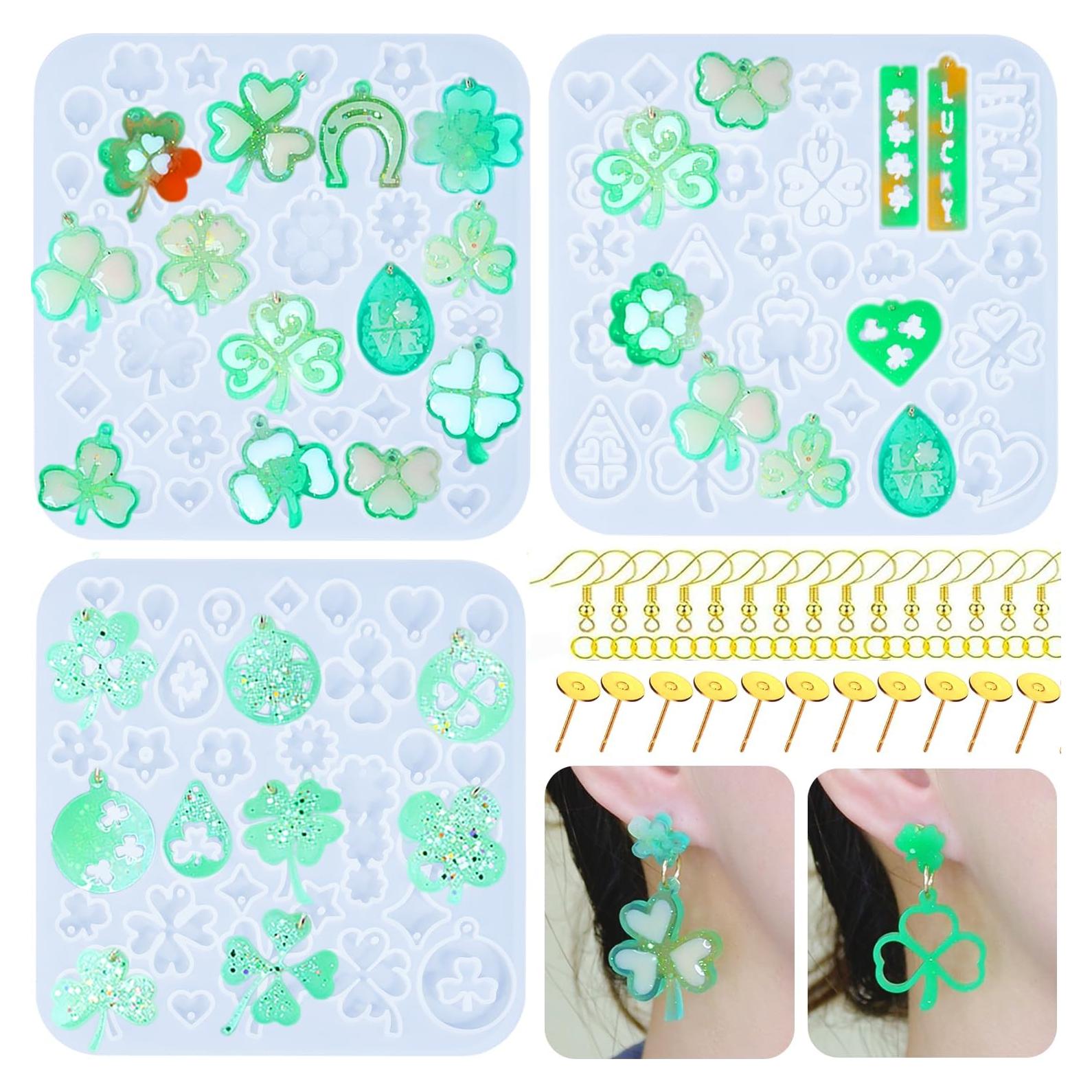 Kit de Moldes de Pendientes de Resina XBYzuzi - Día de San Patricio