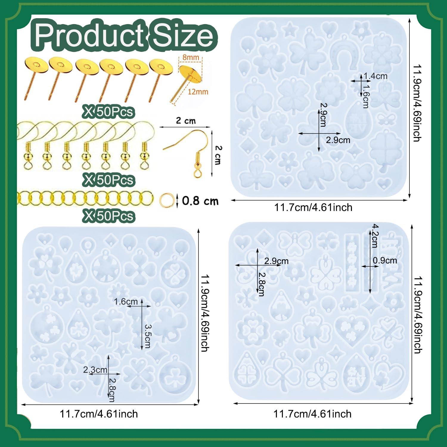 Kit de Moldes de Pendientes de Resina XBYzuzi - Día de San Patricio