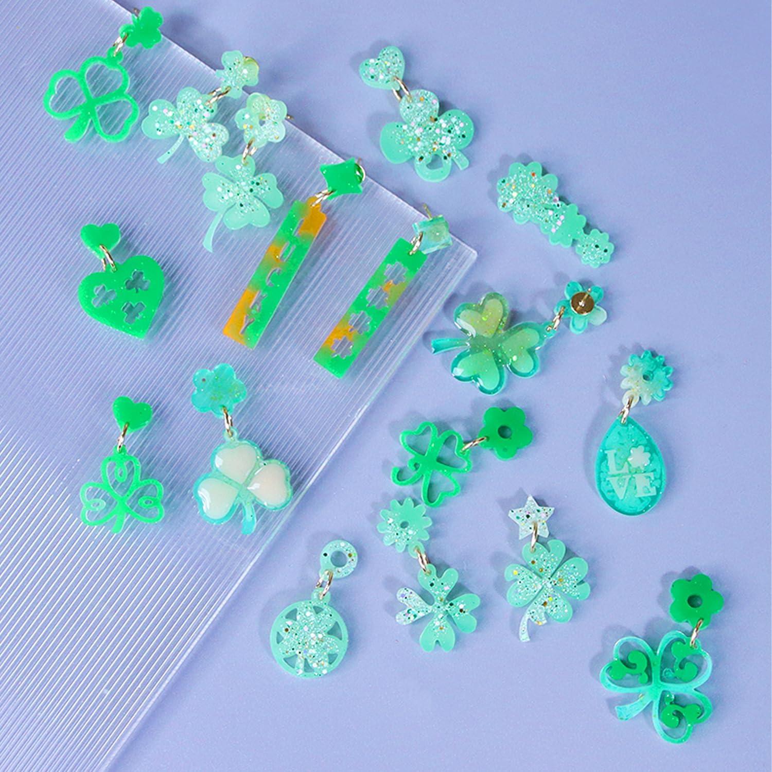 Kit de Moldes de Pendientes de Resina XBYzuzi - Día de San Patricio